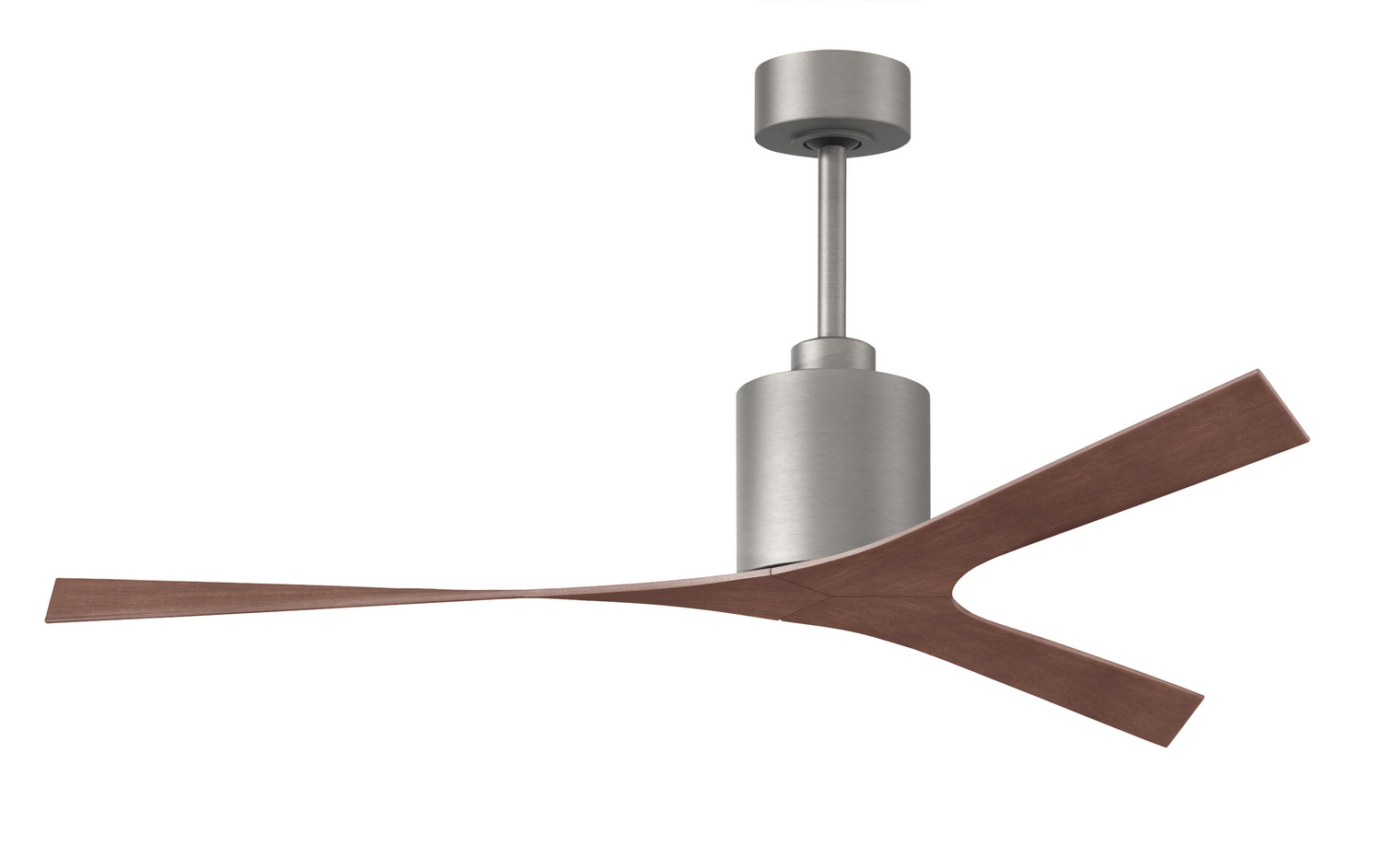 Matthews Fan Co MK-BN-WN Atlas Molly 56 inch Brushed Nickel with Walnut Tone Blades Ceiling Fan