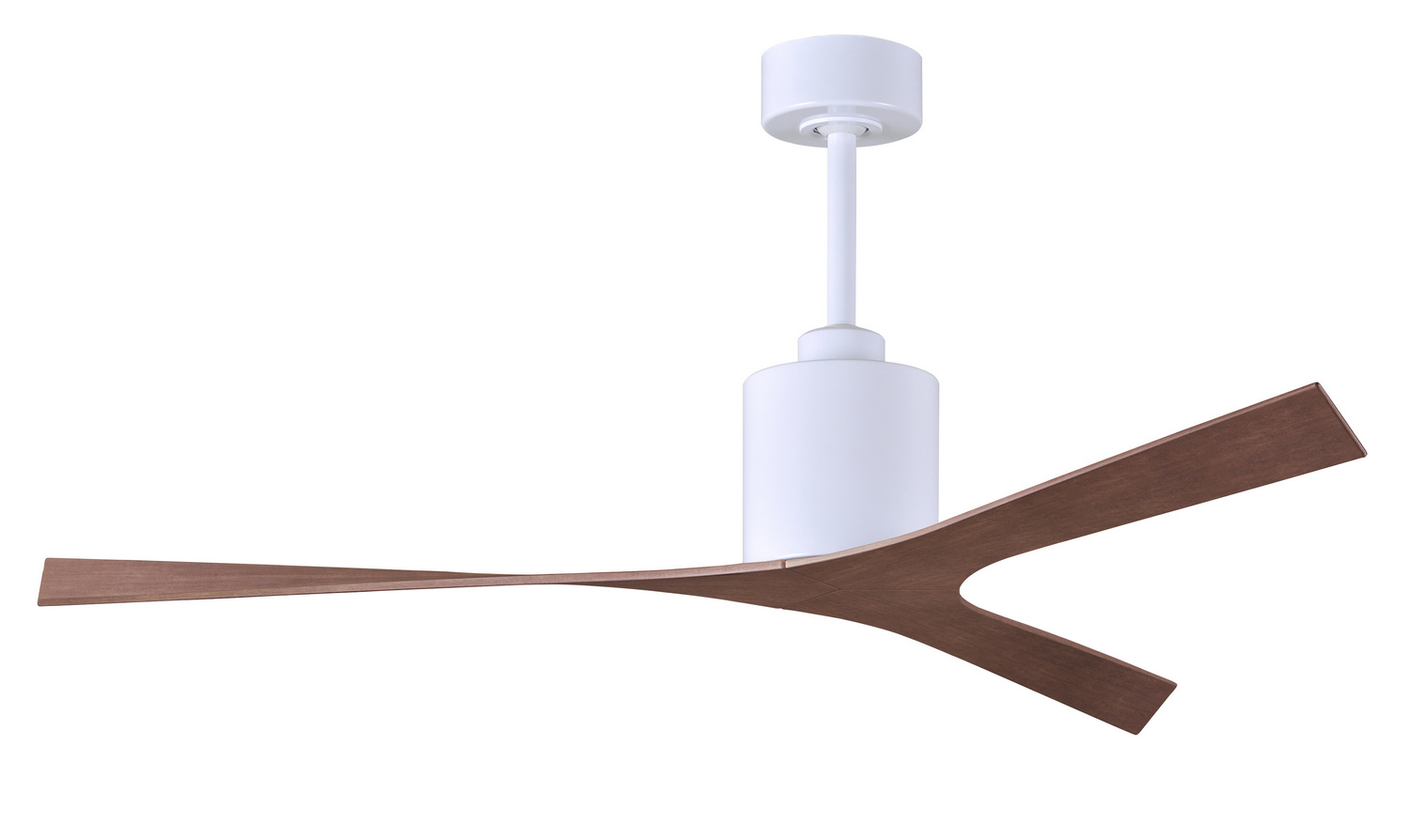 Matthews Fan Co MK-WH-WN Atlas Molly 56 inch Gloss White with Walnut Tone Blades Ceiling Fan