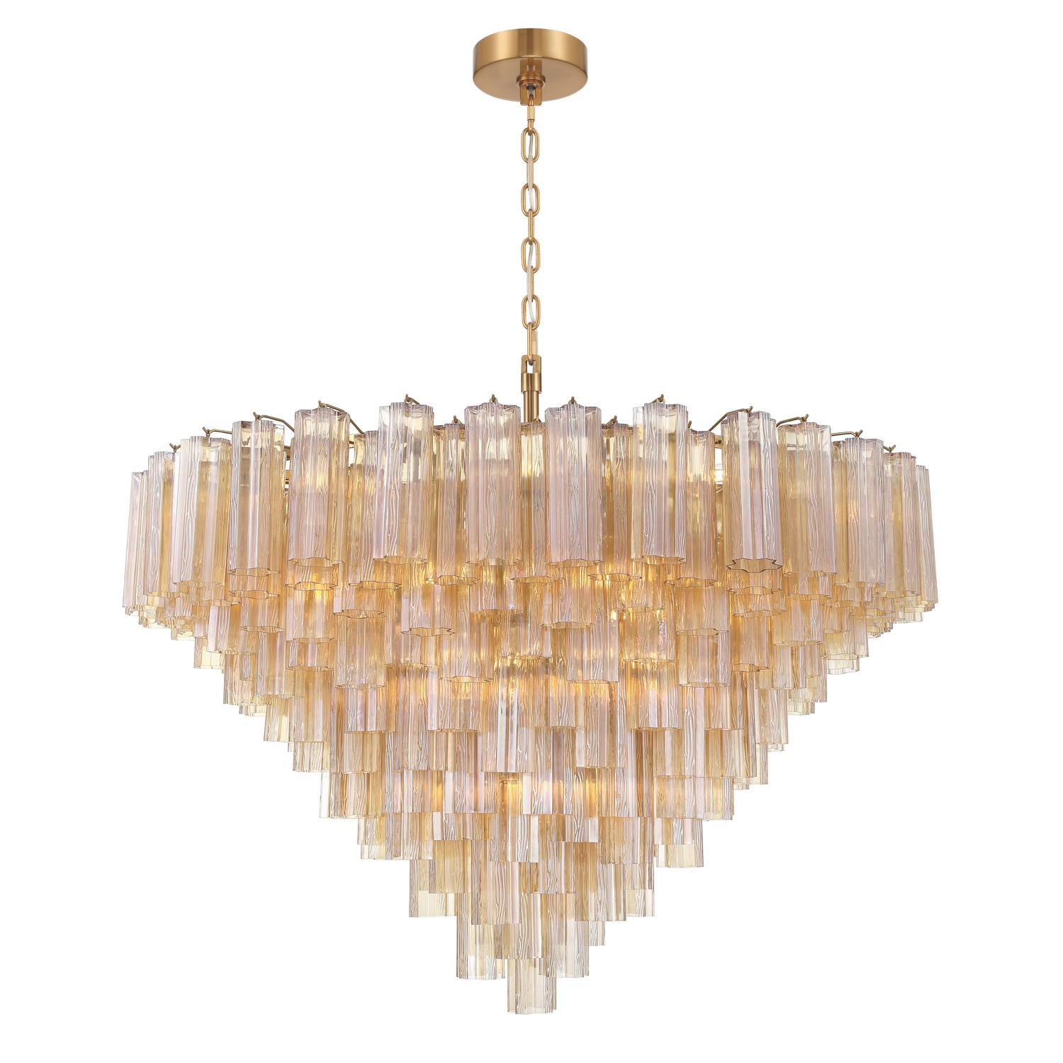 28 Light Chandelier by Crystorama - Addis Collection, Aged Brass Finish - ADD-327-AG-AM