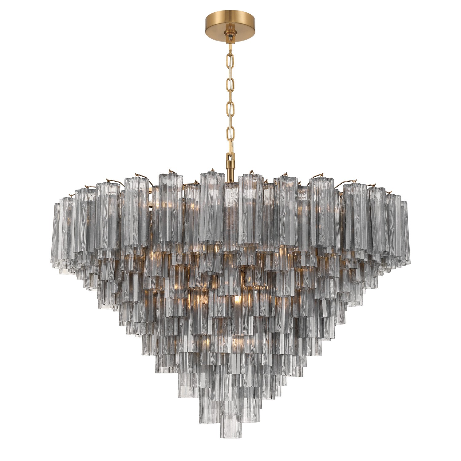 28 Light Chandelier by Crystorama - Addis Collection, Aged Brass Finish - ADD-327-AG-SM