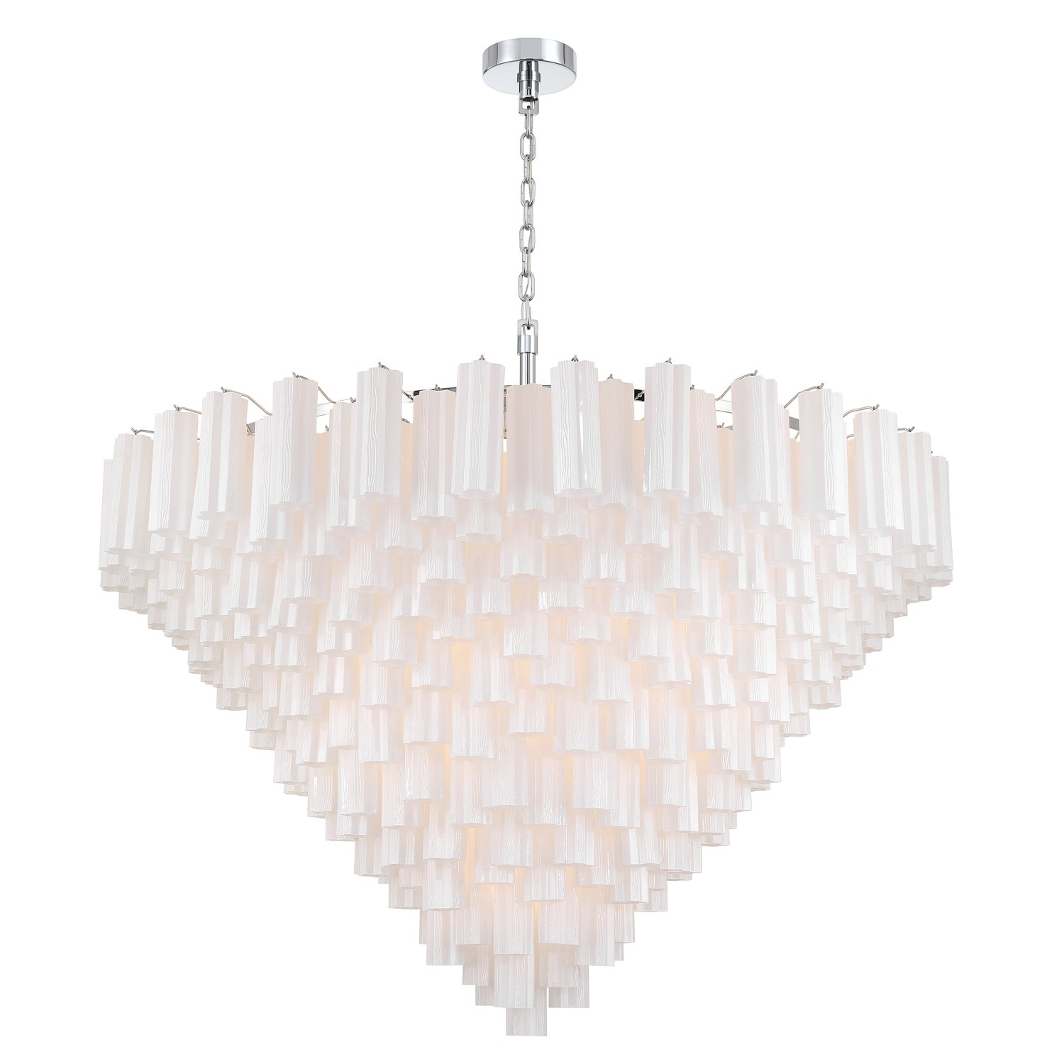 40 Light Chandelier by Crystorama - Addis Collection, Polished Chrome Finish - ADD-329-CH-WH