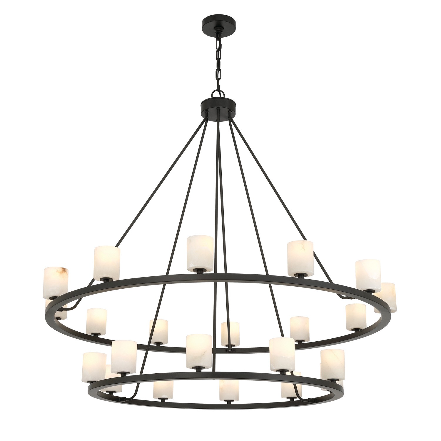 Photos - Chandelier / Lamp Aragon Crystorama Matte Black LED Chandelier from the  Collection ARA-10268-MK-ST 