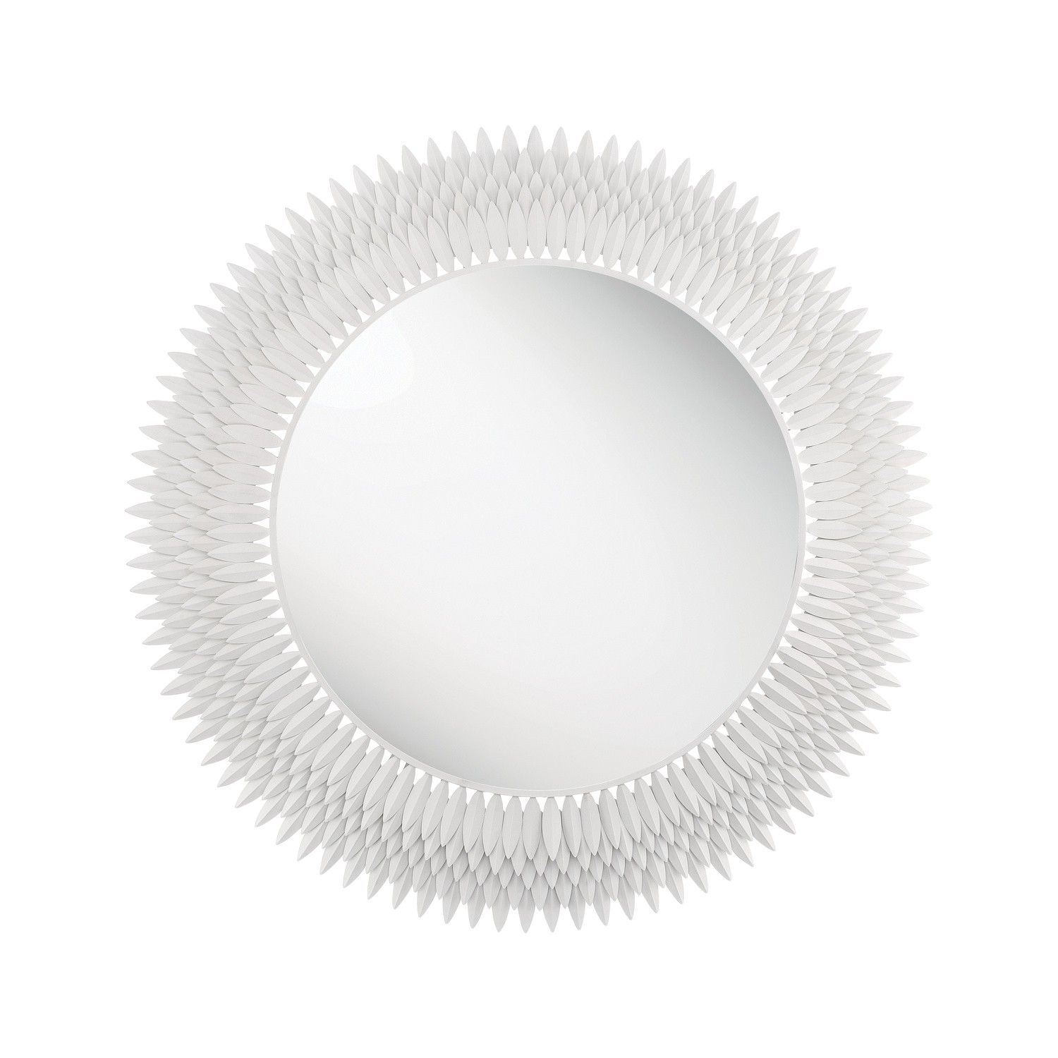 Mirror by Crystorama - Broche Collection, Matte White Finish - BRH-M546-MT