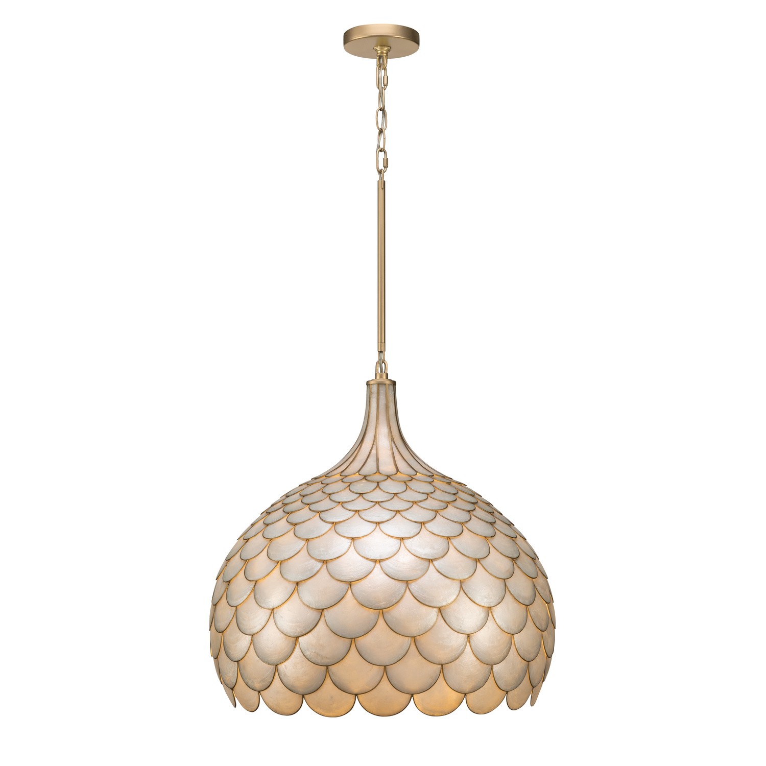Five Light Pendant by Crystorama - Darby Collection, Soft Gold Finish - DRB-7005-SG
