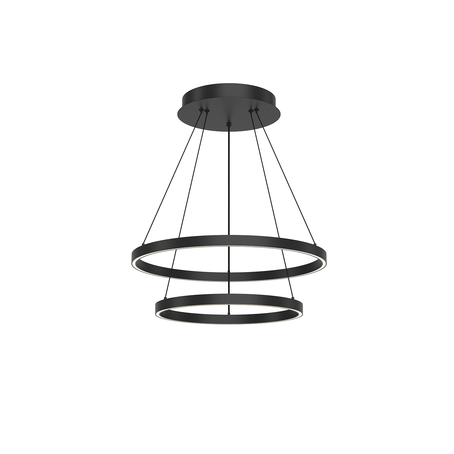 LED Chandelier by Kuzco Lighting - Cerchio Collection, Black Finish - CH87224-BK-UNV-010