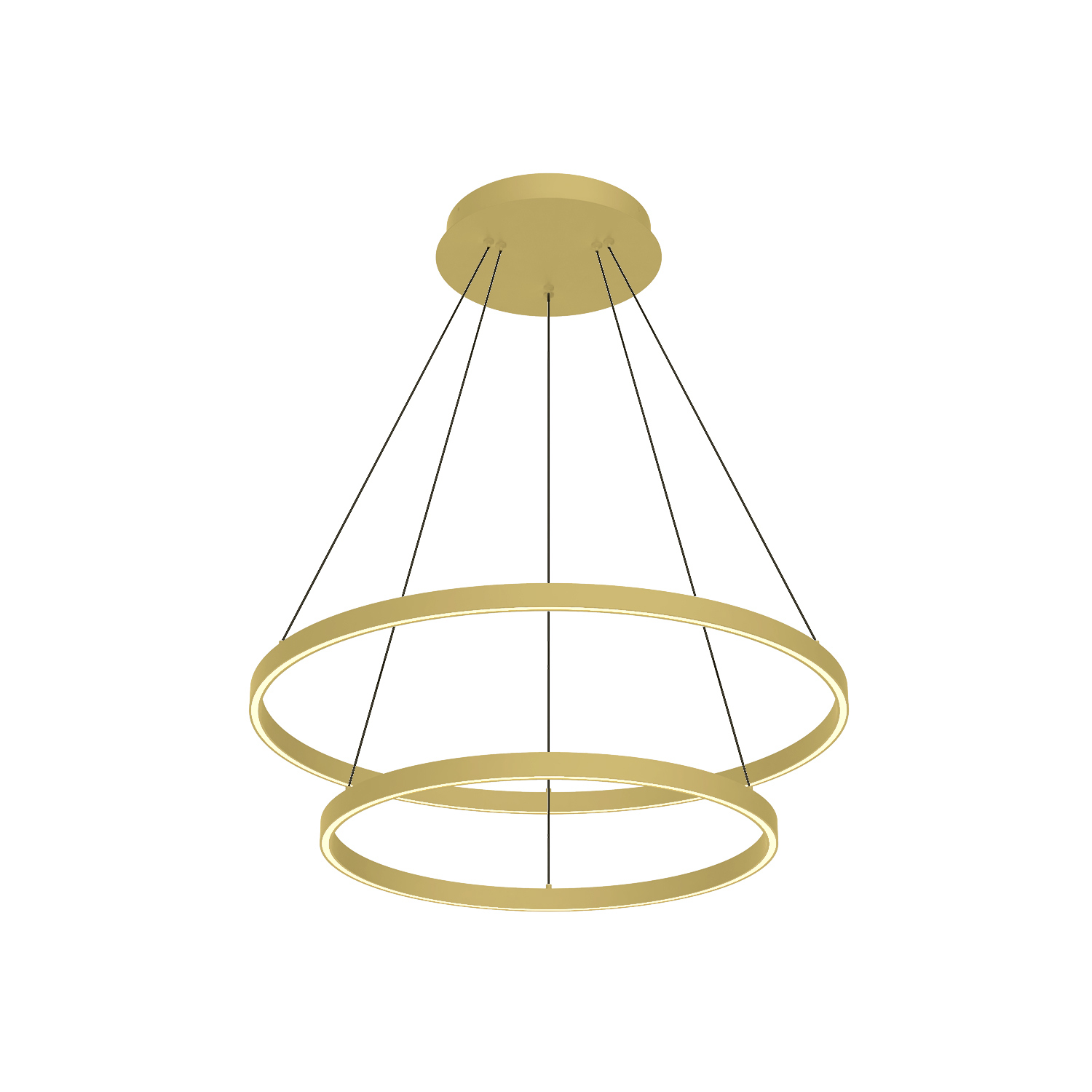 LED Chandelier by Kuzco Lighting - Cerchio Collection, Brushed Gold Finish - CH87832-BG-UNV-010