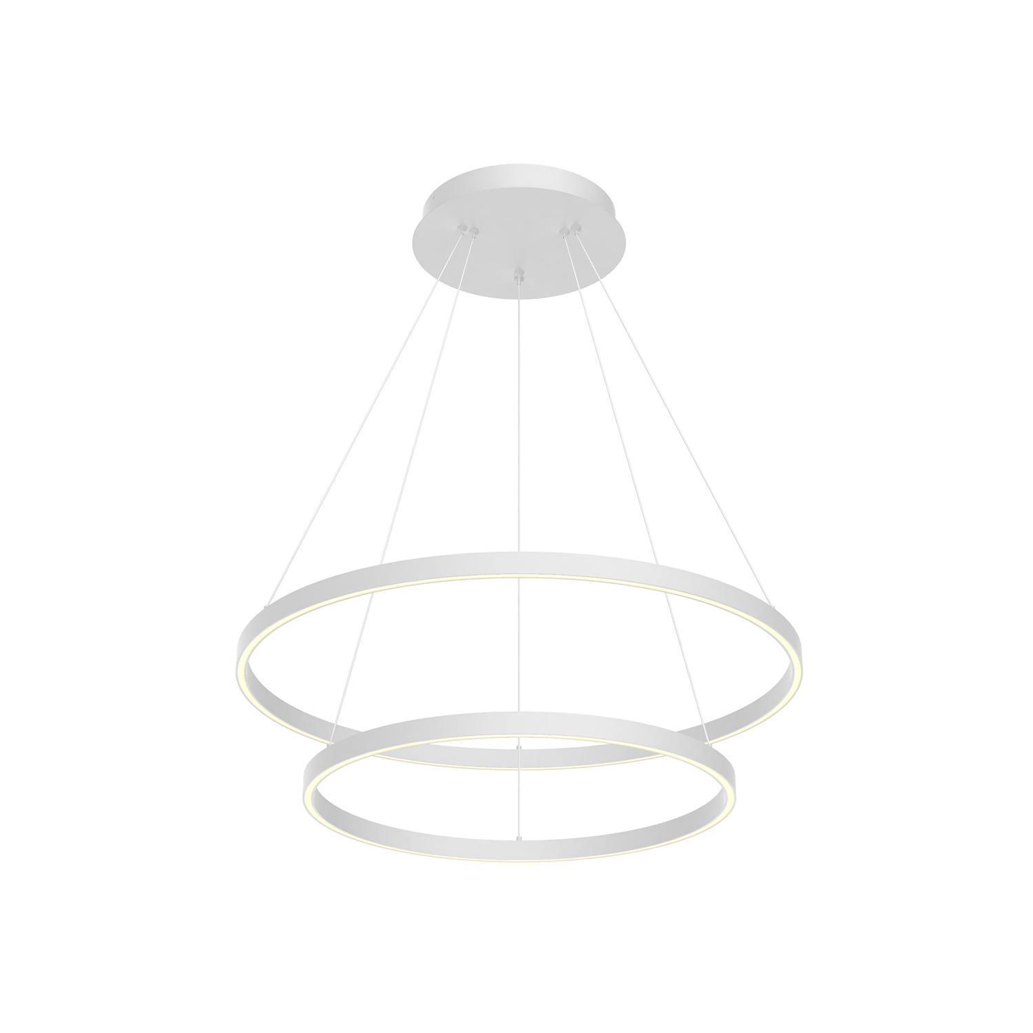LED Chandelier by Kuzco Lighting - Cerchio Collection, White Finish - CH87832-WH-UNV-010
