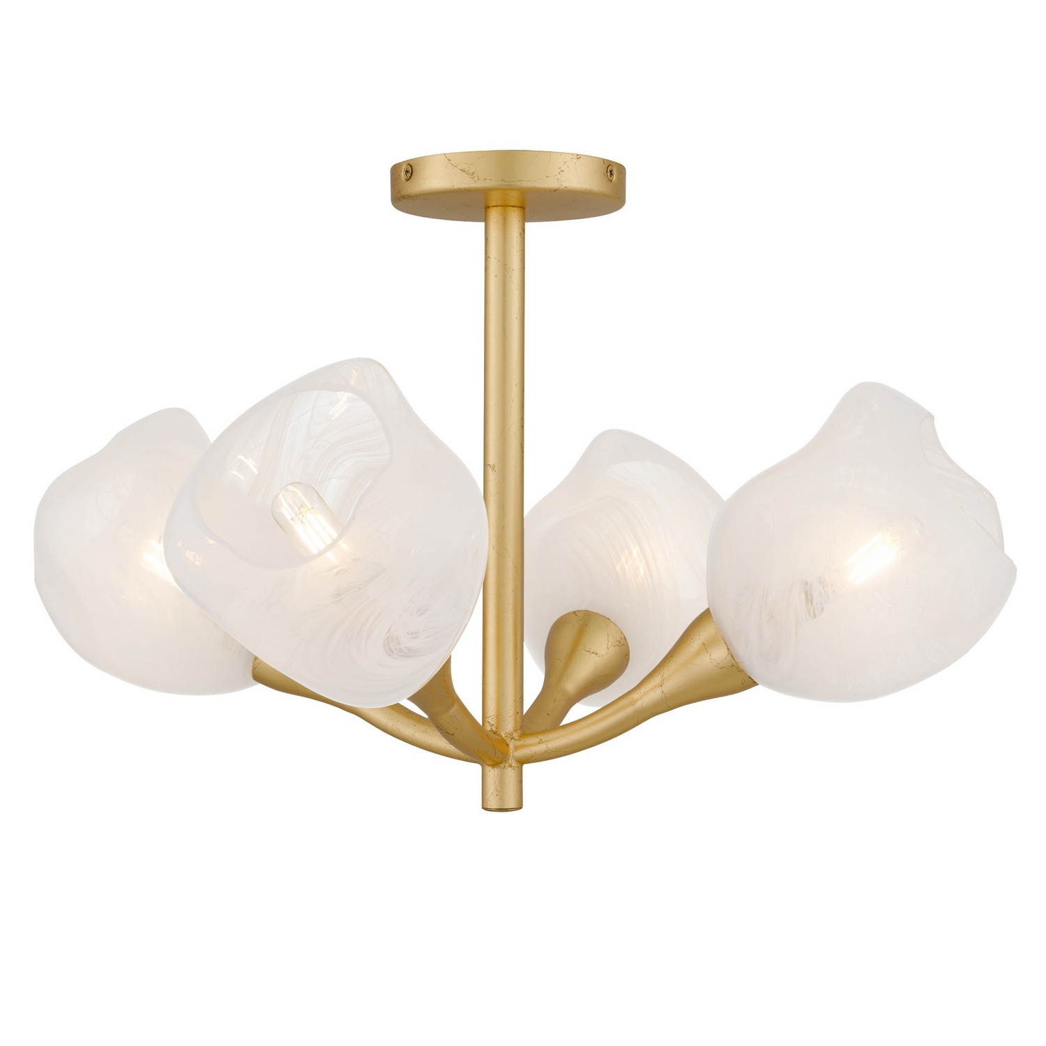 Quoizel ADEL1722GFL Adelyn 4 Light 22 inch Gold Leaf Semi-Flush Mount Ceiling Light