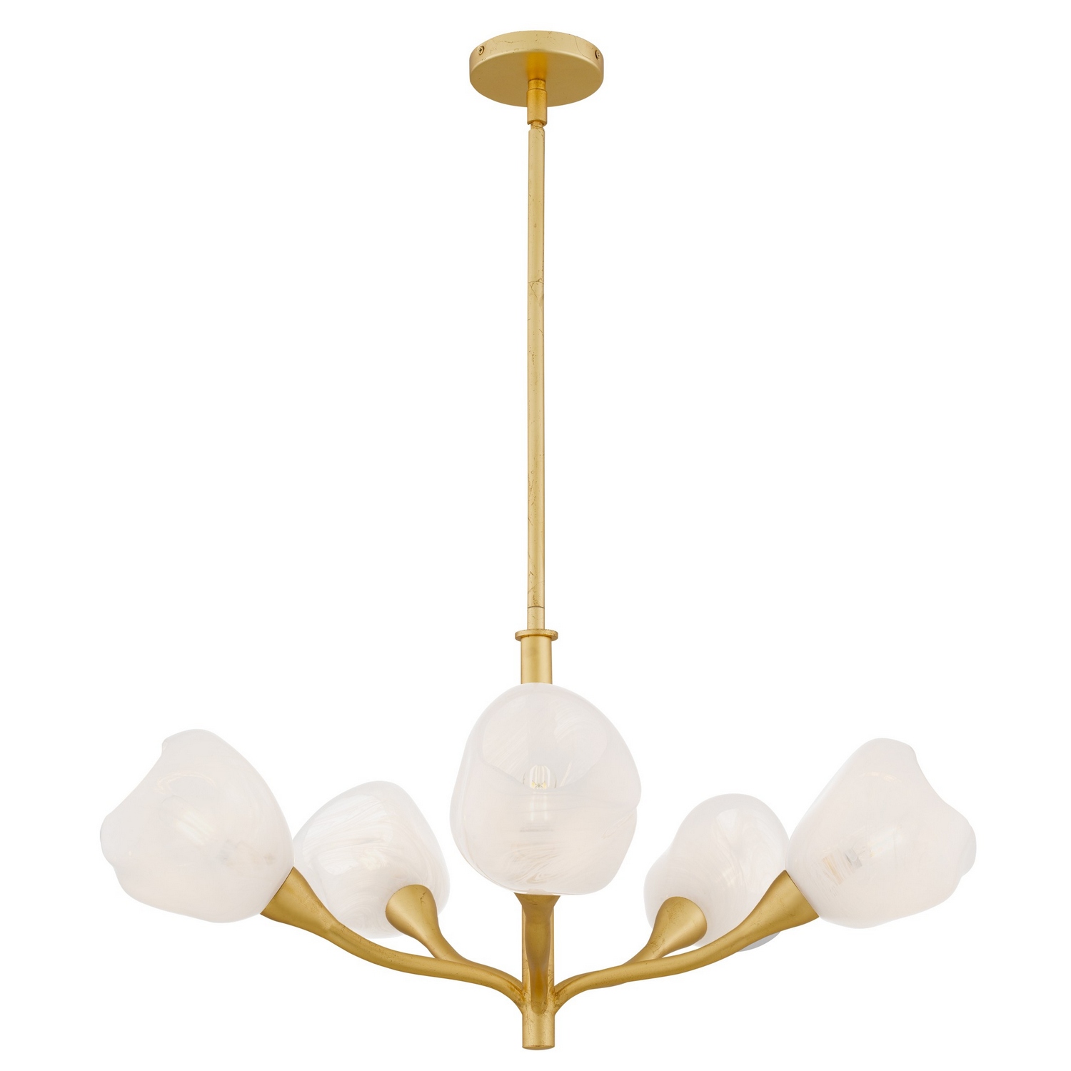 Quoizel ADEL5030GFL Adelyn 5 Light 30 inch Gold Leaf Chandelier Ceiling Light
