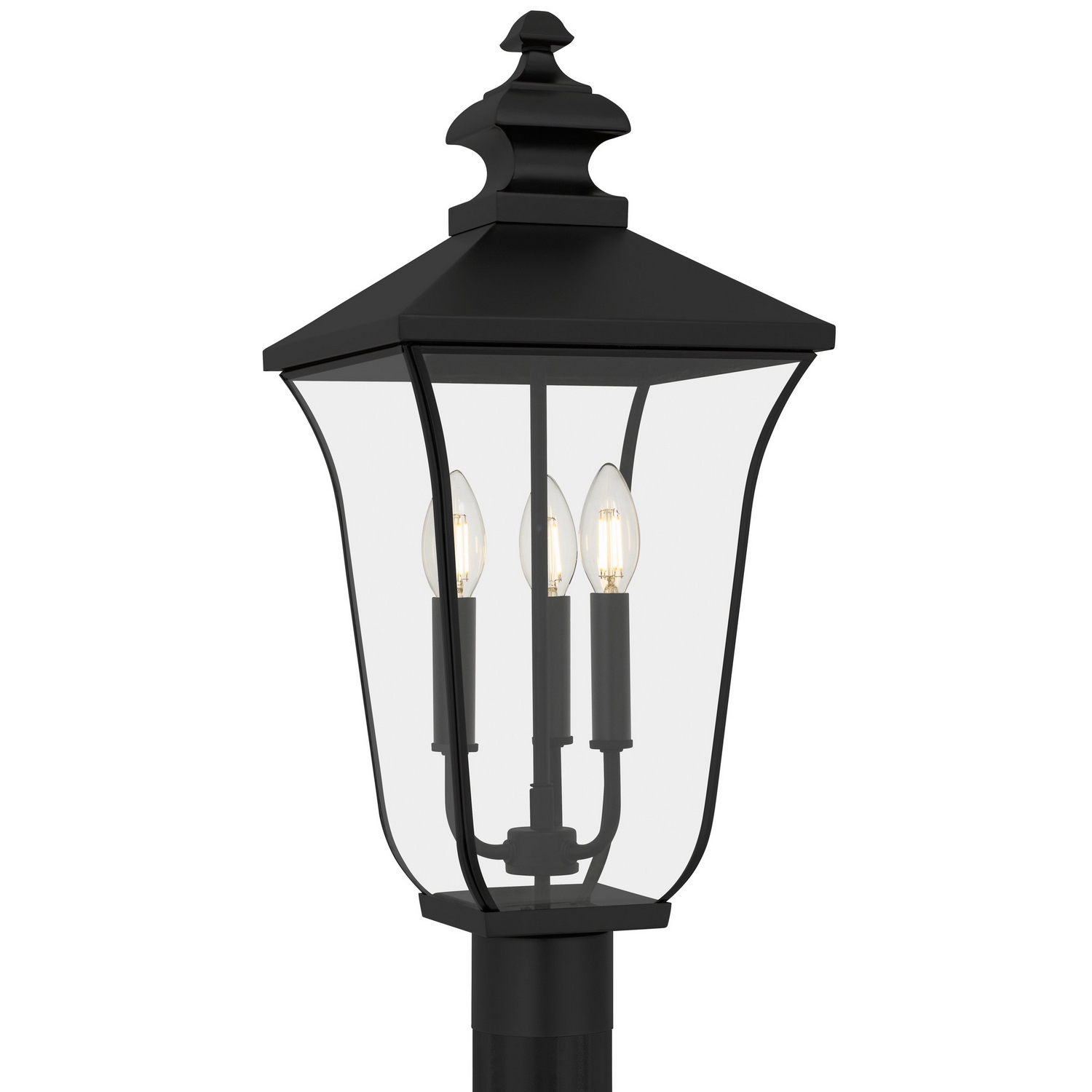 Photos - Chandelier / Lamp Quoizel Matte Black Outdoor Post Lantern from the Farley Collection FARL9010MBK 