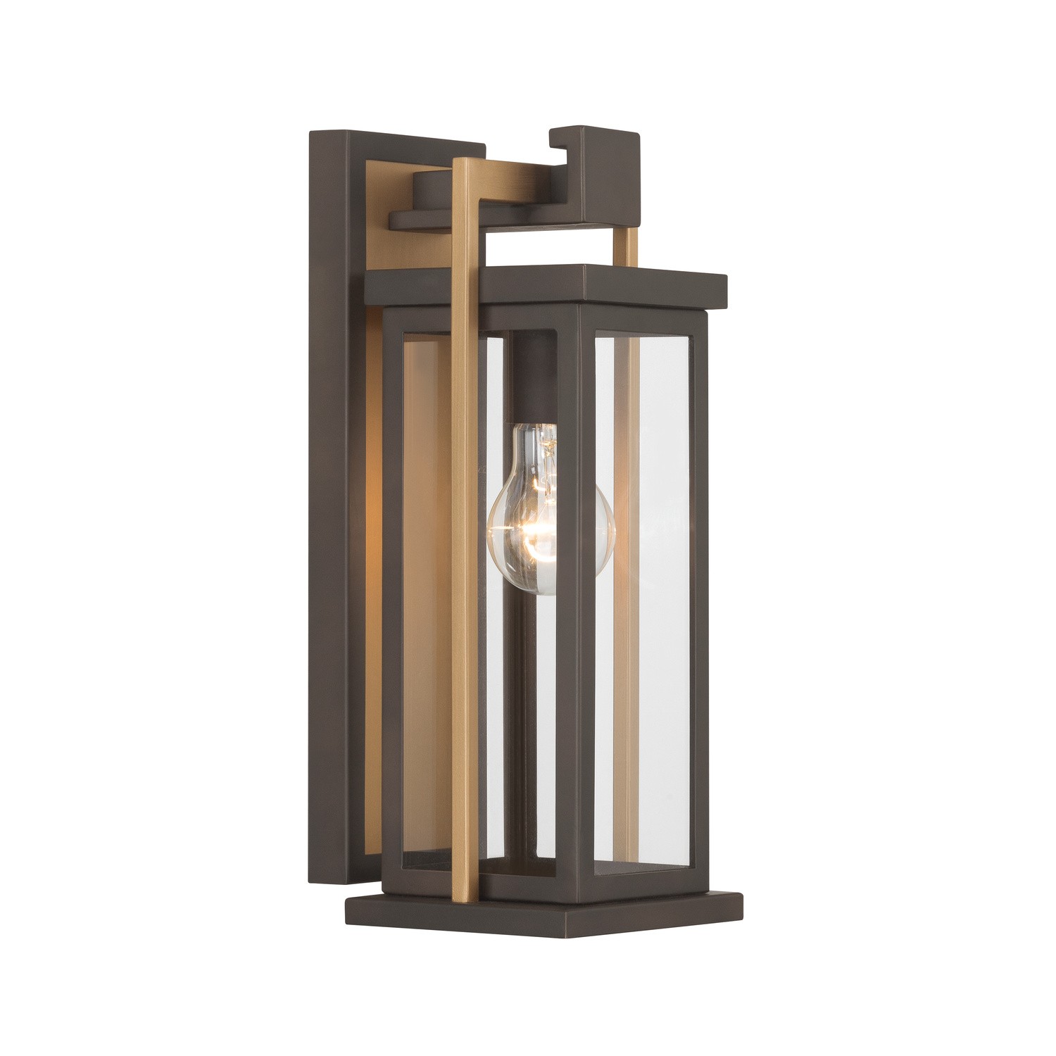 Photos - Chandelier / Lamp Twilight Crystorama  Bronze + Textured Gold Outdoor Wall Sconce from the Lendel Collection LDL-901-TZ-TG 