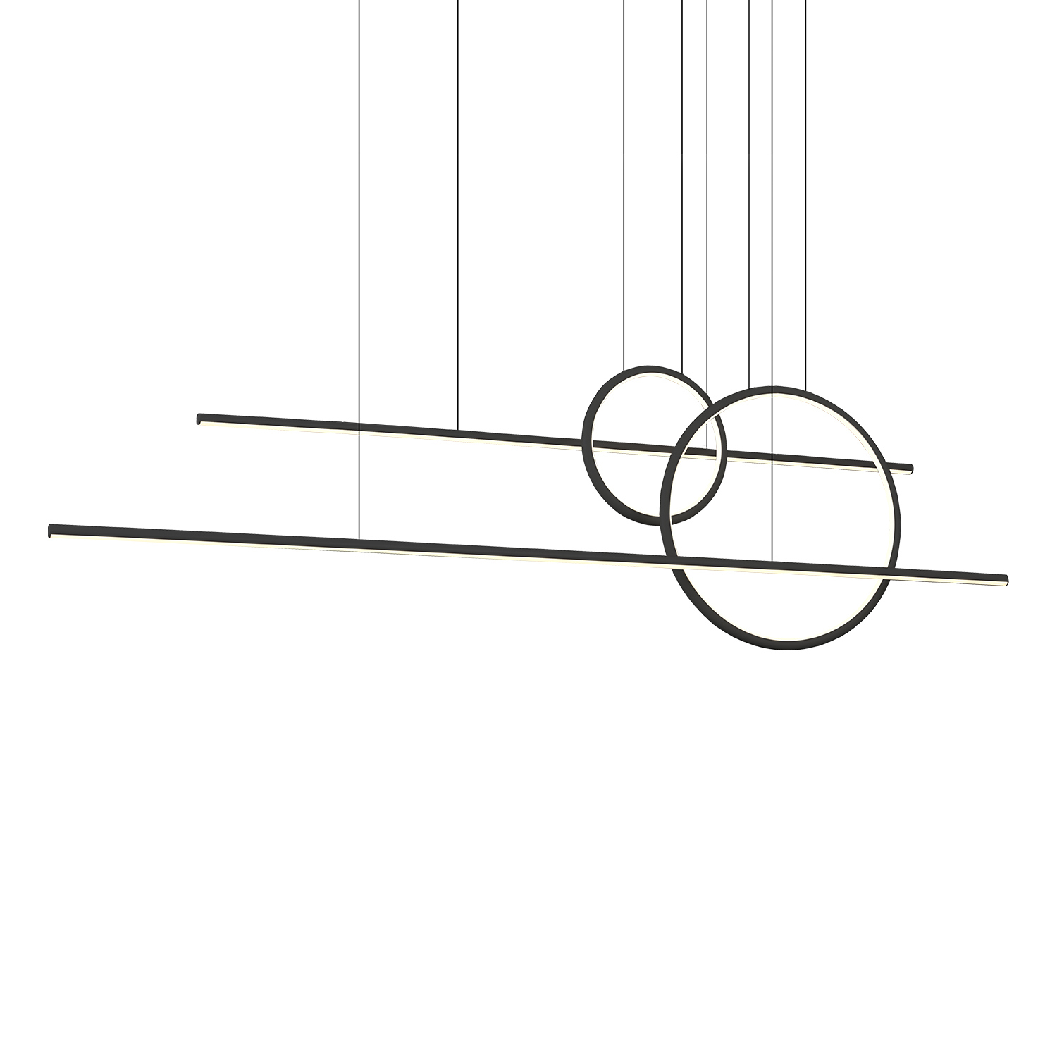 LED Pendant by Kuzco Lighting - Chute Calypso Collection, Black Finish - MP14956-BK-UNV-010