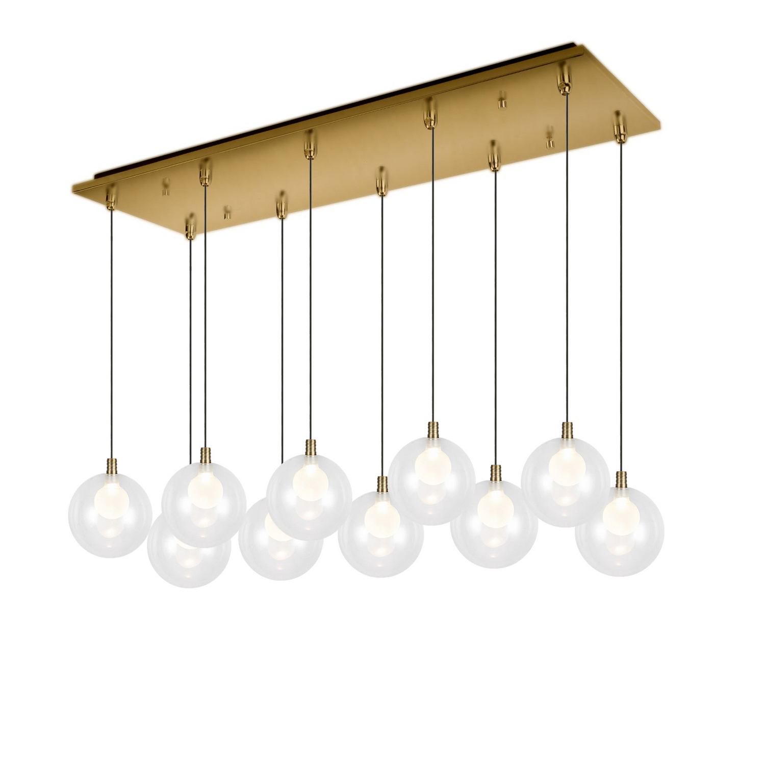 LED Pendant by Kuzco Lighting - Bolla Collection, Brushed Gold Finish - MP3106BG-10
