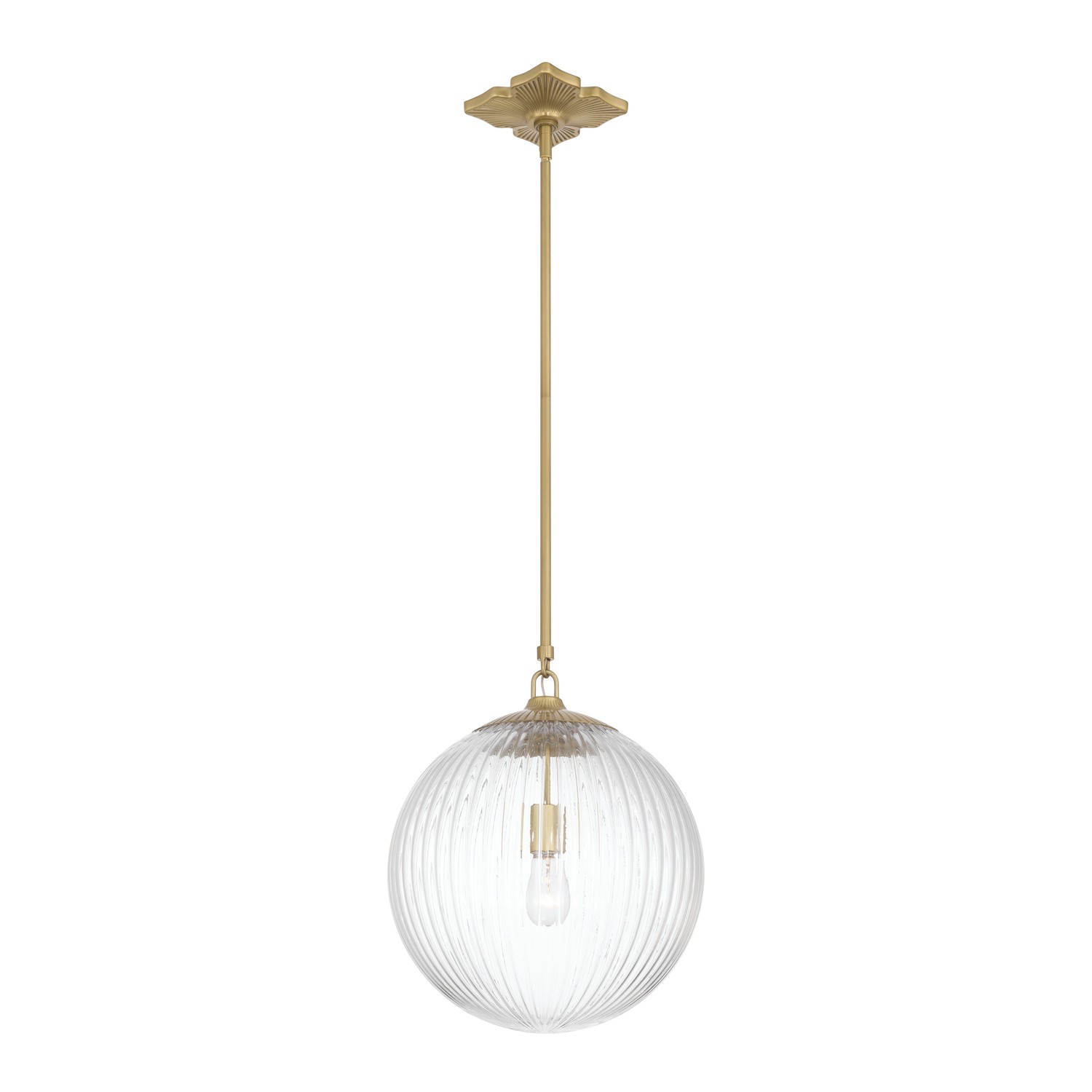 Photos - Chandelier / Lamp Orly Crystorama Aged Brass Pendant from the  Collection ORY-1007-AG-CL 