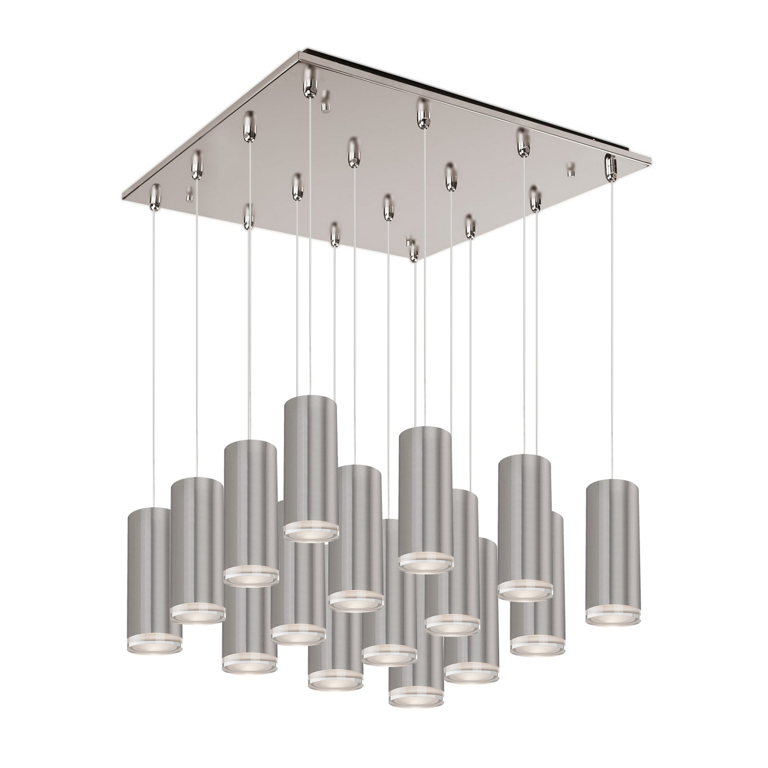 Photos - Chandelier / Lamp Cameo Kuzco Brushed Nickel LED Pendant from the  Collection MP401431BN-16 