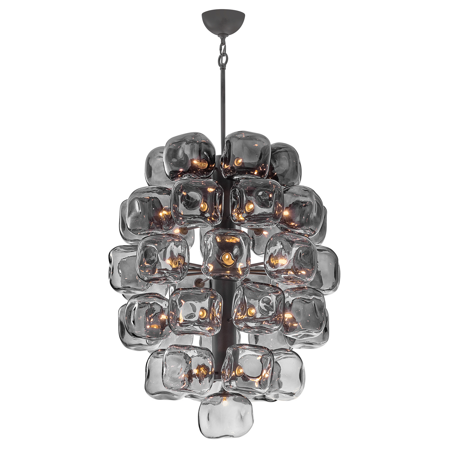 Photos - Chandelier / Lamp Wide Fredrick Ramond Brushed Graphite LED Chandelier from the Perriand Collection FR46858BGR 