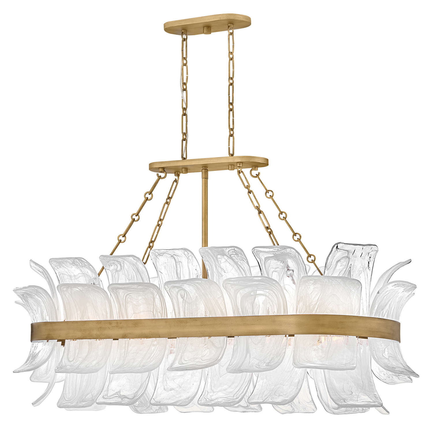 Fredrick Ramond FR46915BNG Fleur 10 Light 48 inch Burnished Gold Linear Pendant Ceiling Light