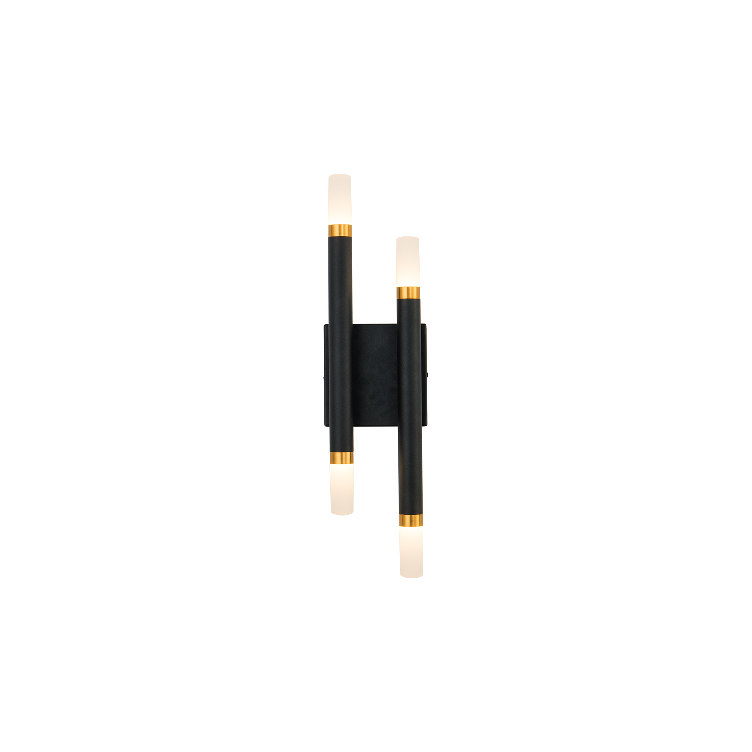 Photos - Chandelier / Lamp Kuzco Black LED Wall Sconce from the Draven Collection WS19705-BK-UNV
