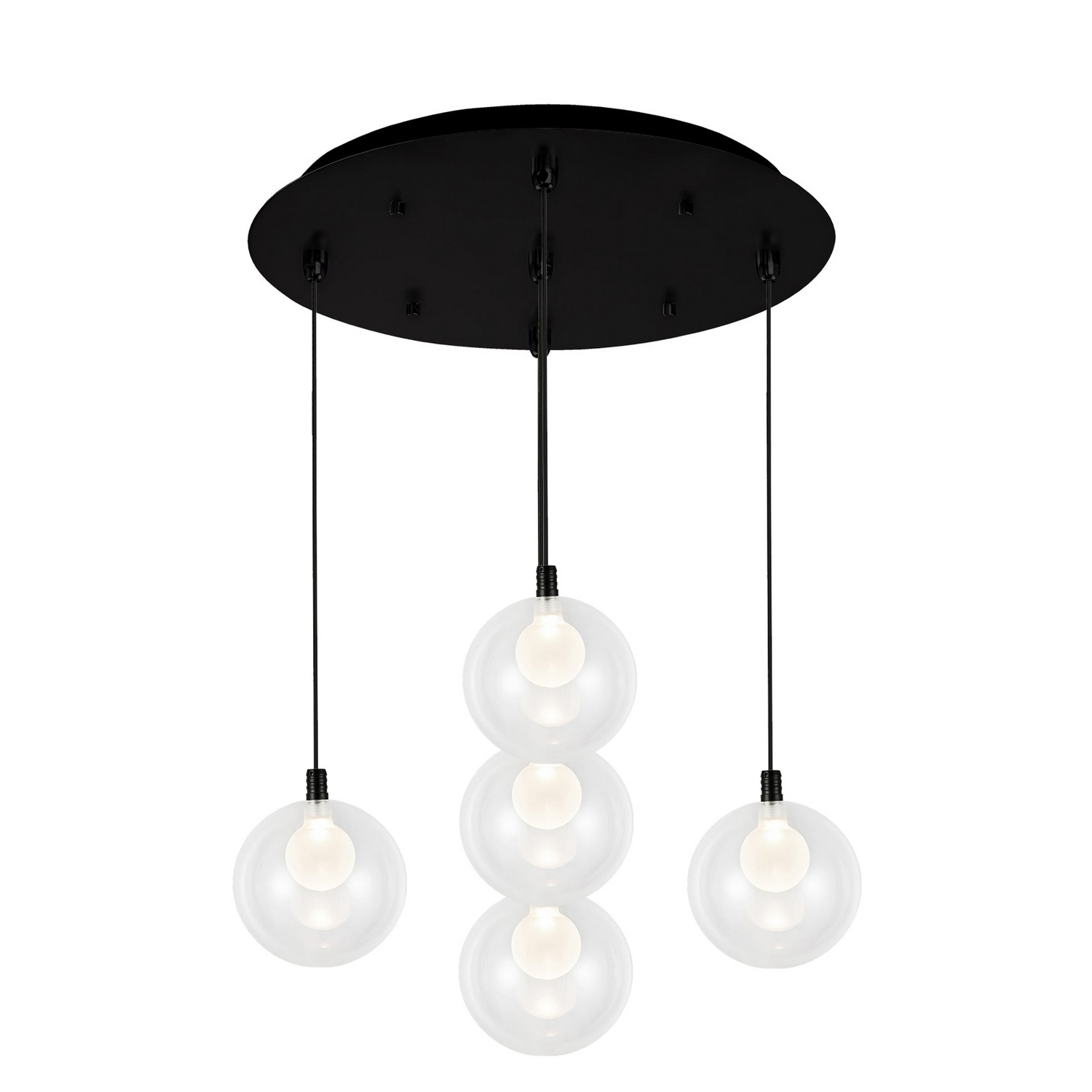 Black Led Pendant F…