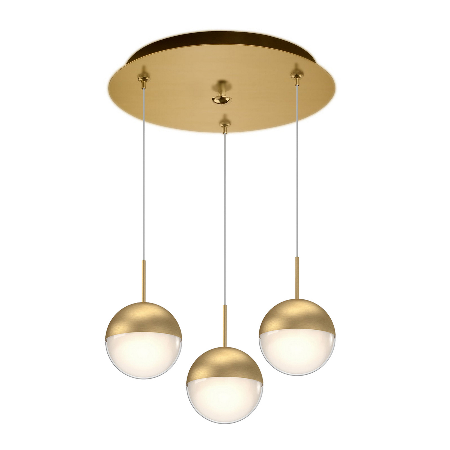 Photos - Chandelier / Lamp Kuzco Brushed Gold LED Pendant from the Pluto Collection MP402801BG-03