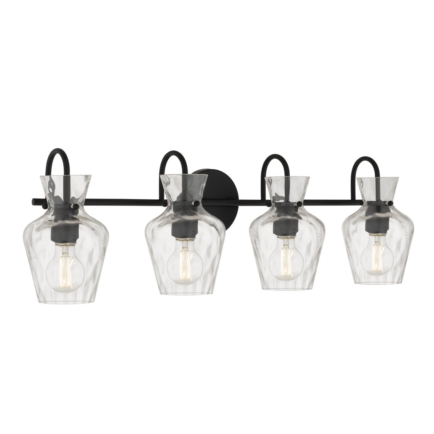 Photos - Chandelier / Lamp Quoizel Matte Black Bathroom Vanity Light from the Hollis Collection HLL8630MBK 