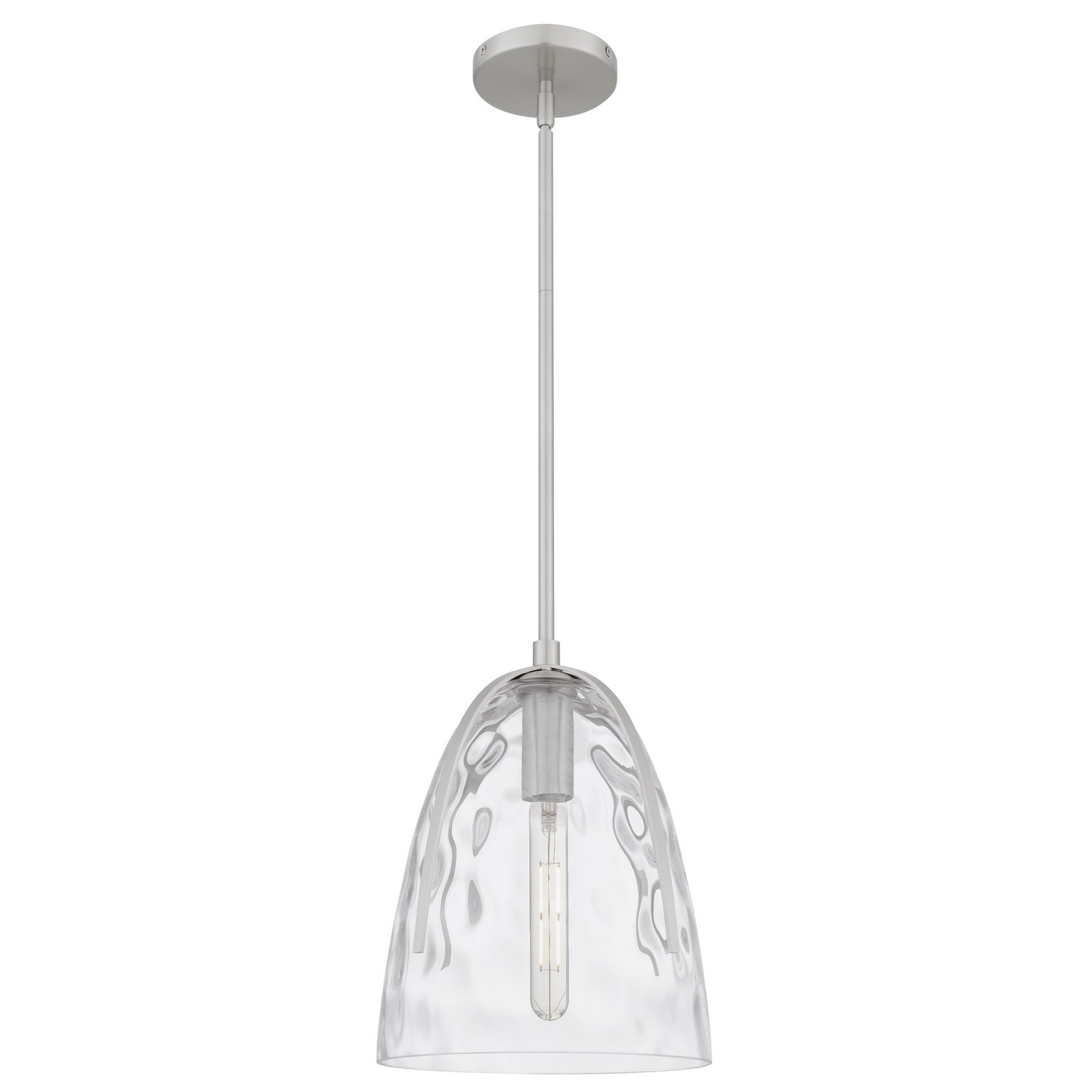 Photos - Chandelier / Lamp Quoizel Brushed Nickel Mini Pendant from the Whitmore Collection WHIT1510BN