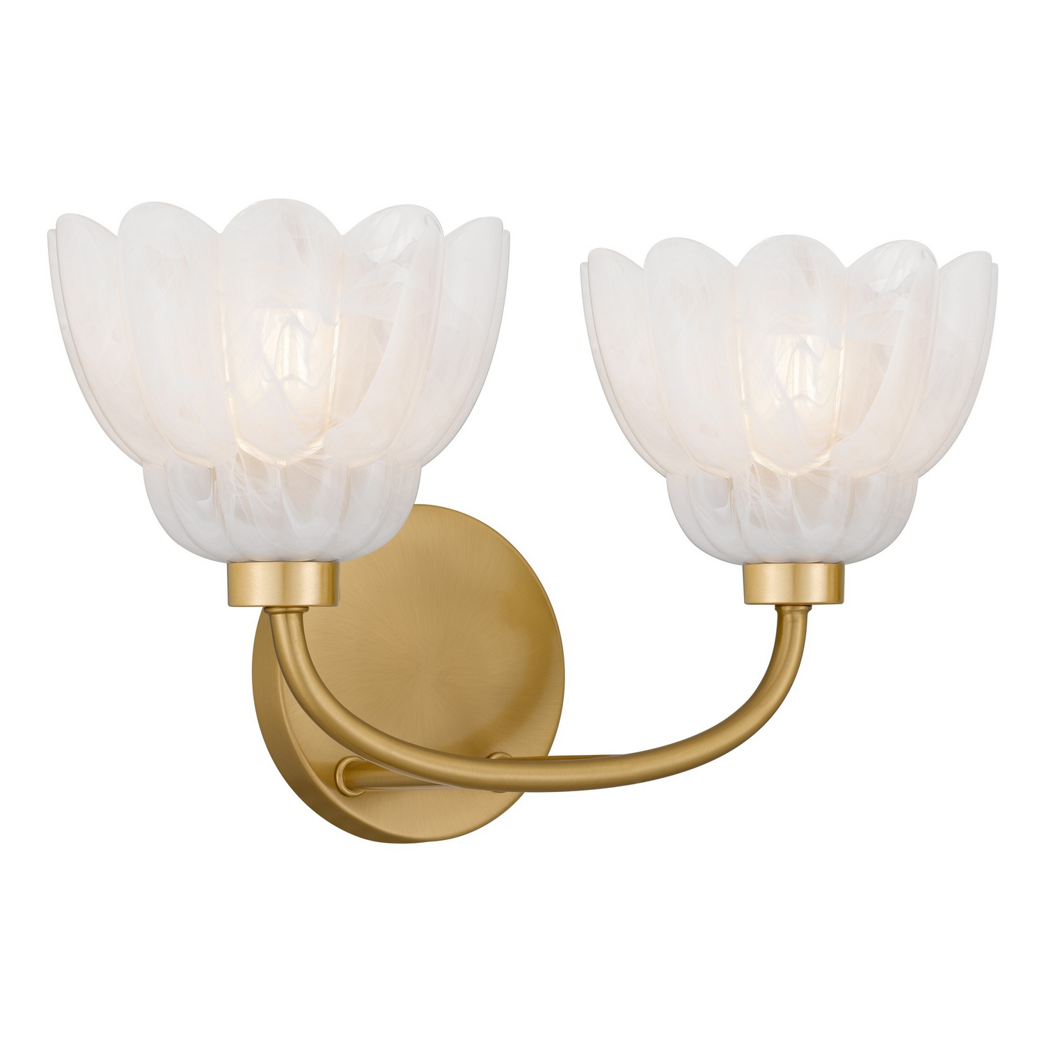 Photos - Chandelier / Lamp Quoizel Brushed Gold Bathroom Vanity Light from the Whitecap Collection WHP8615BRG 
