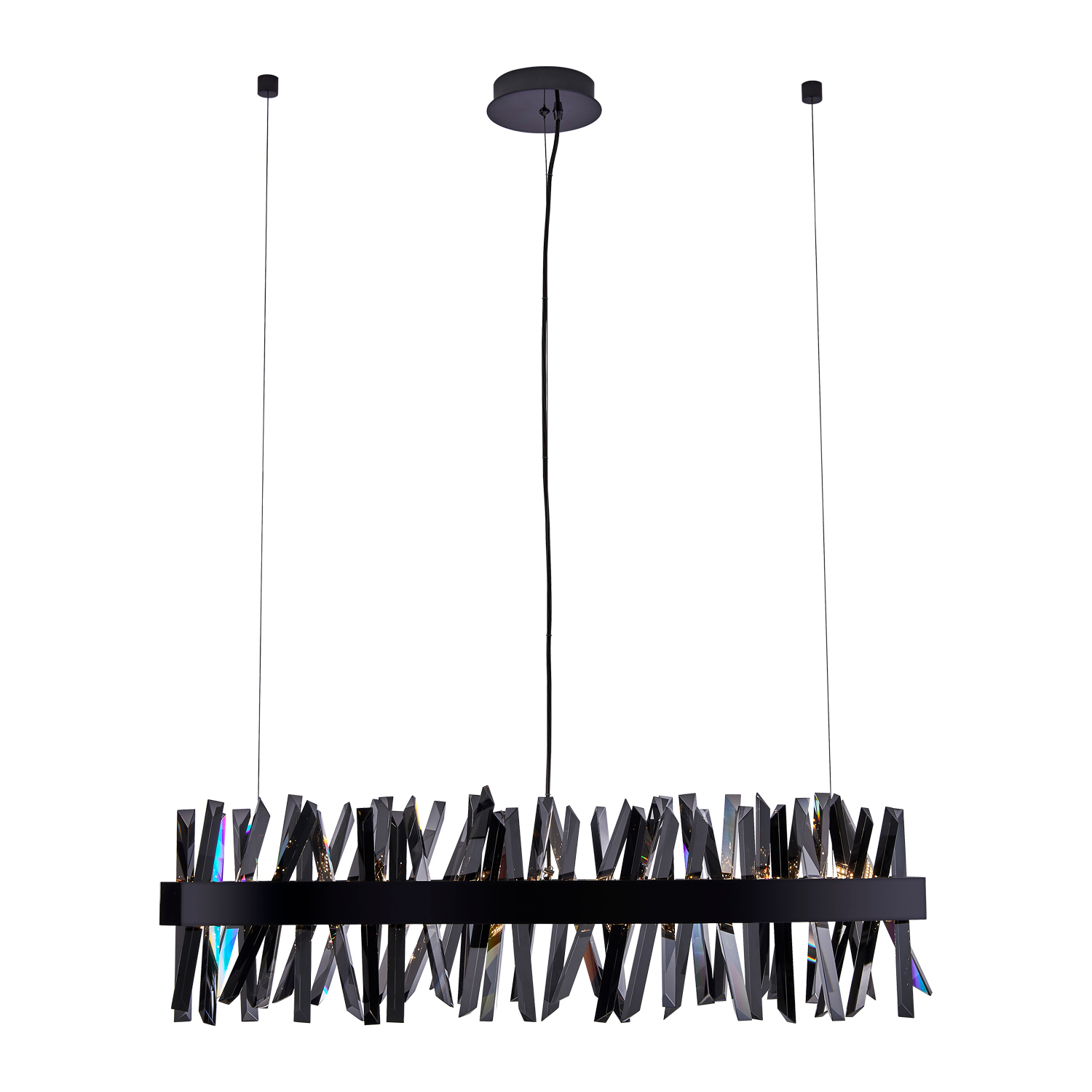 Allegri 030250-184 Glacier LED 8 inch Black Nickel Linear Pendant Ceiling Light