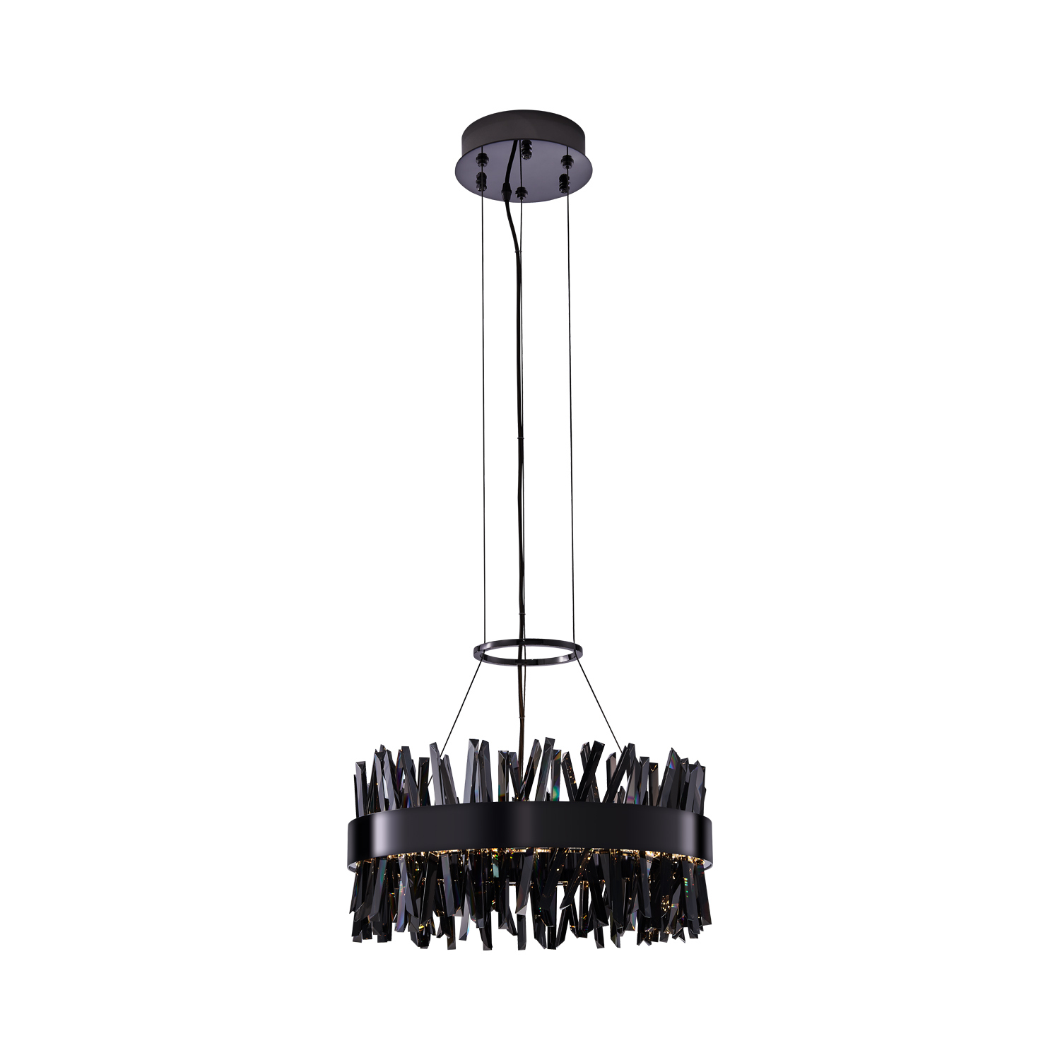 Black Nickel LED Pendant from the Glacier Collection