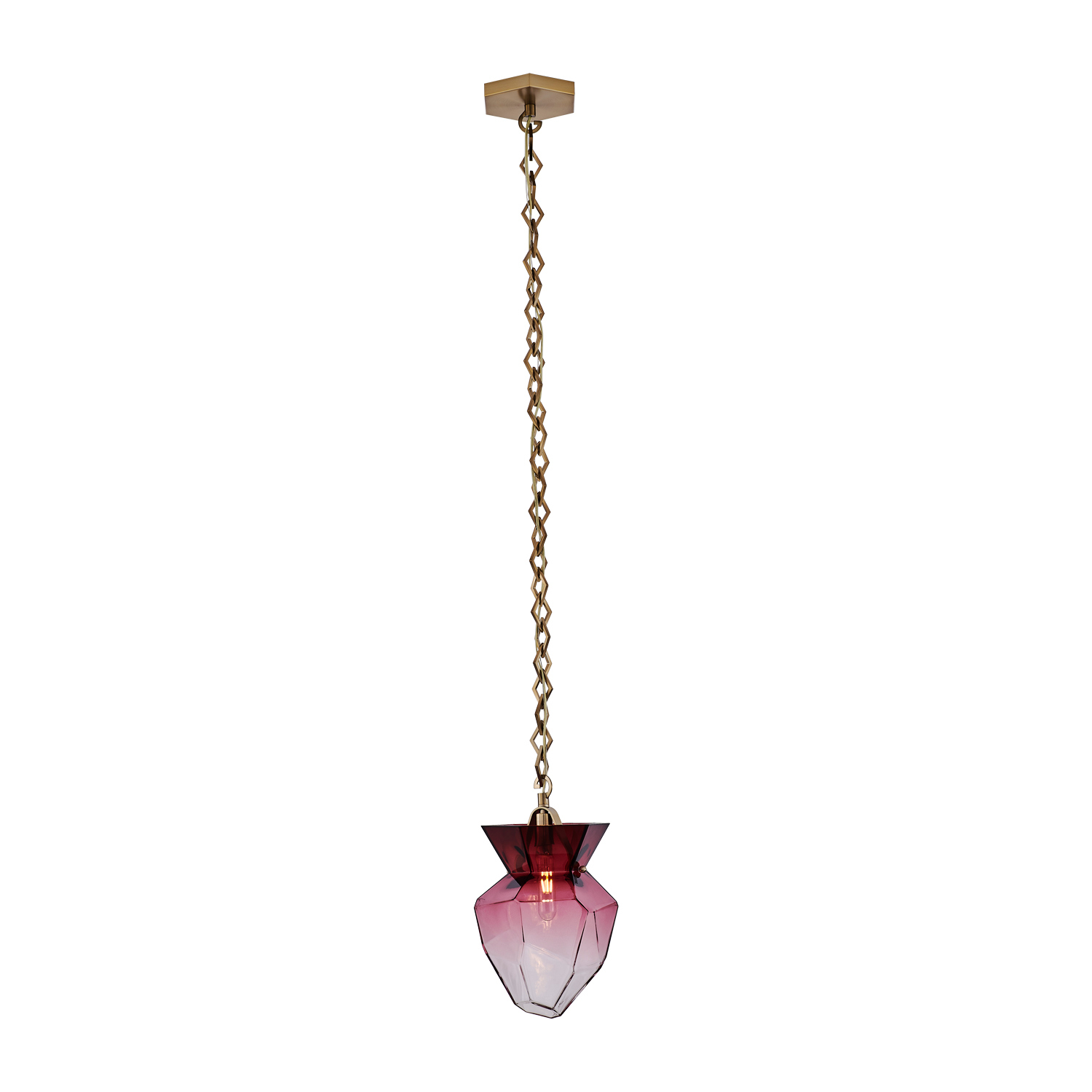 Kalco 528312WB Bolsa 1 Light 8 inch Winter Brass Pendant Ceiling Light