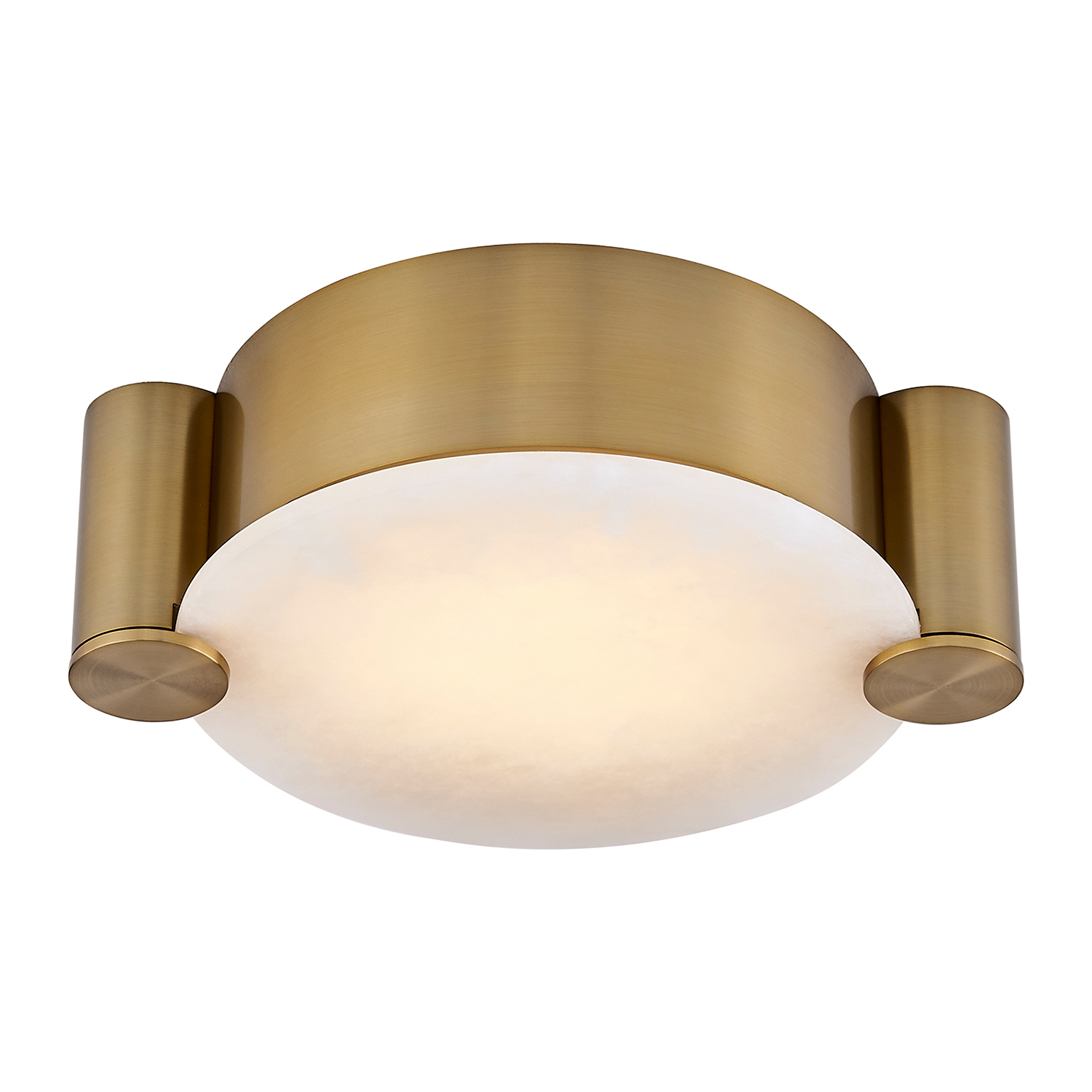 Kalco 528741WB Lumba LED 14 inch Winter Brass Flush Mount Ceiling Light