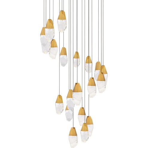 Aged Brass LED Pendant from the Martini Collection