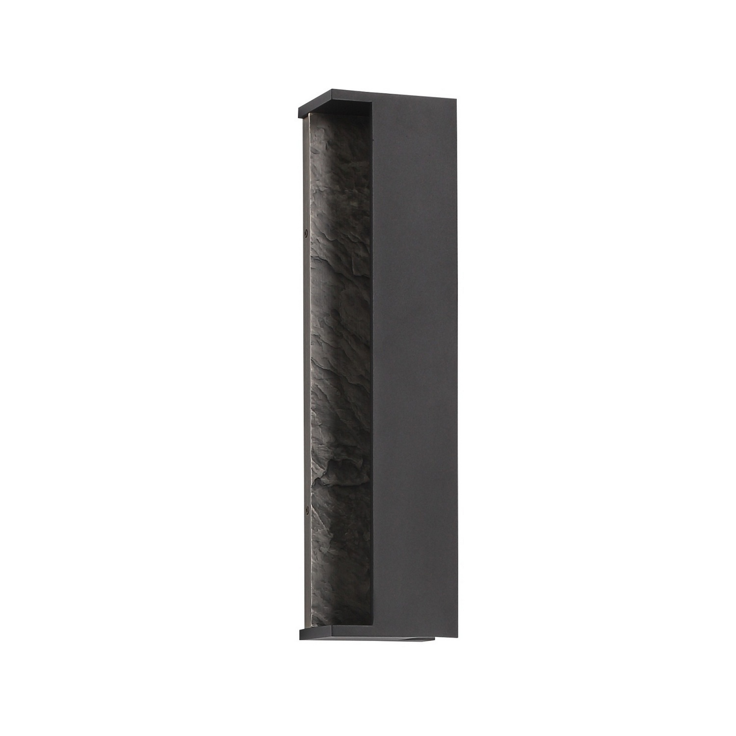 Avenue Lighting Open Side Panel 1-Light Outdoor Wall Light in Dark Bronze Textured Grey