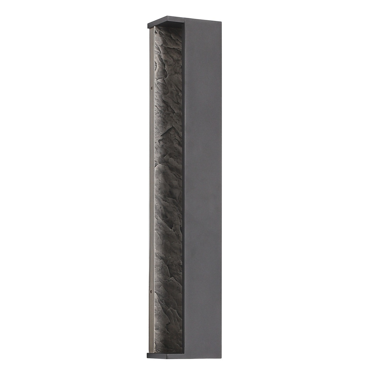 Avenue Lighting Open Side Panel 1-Light Outdoor Wall Light in Dark Bronze Textured Grey