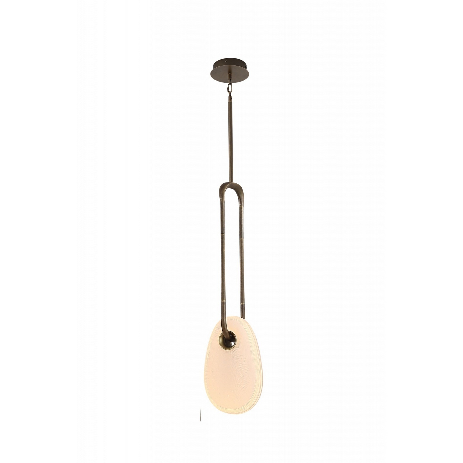 Aged Brass LED Pendant from the Palmea Collection