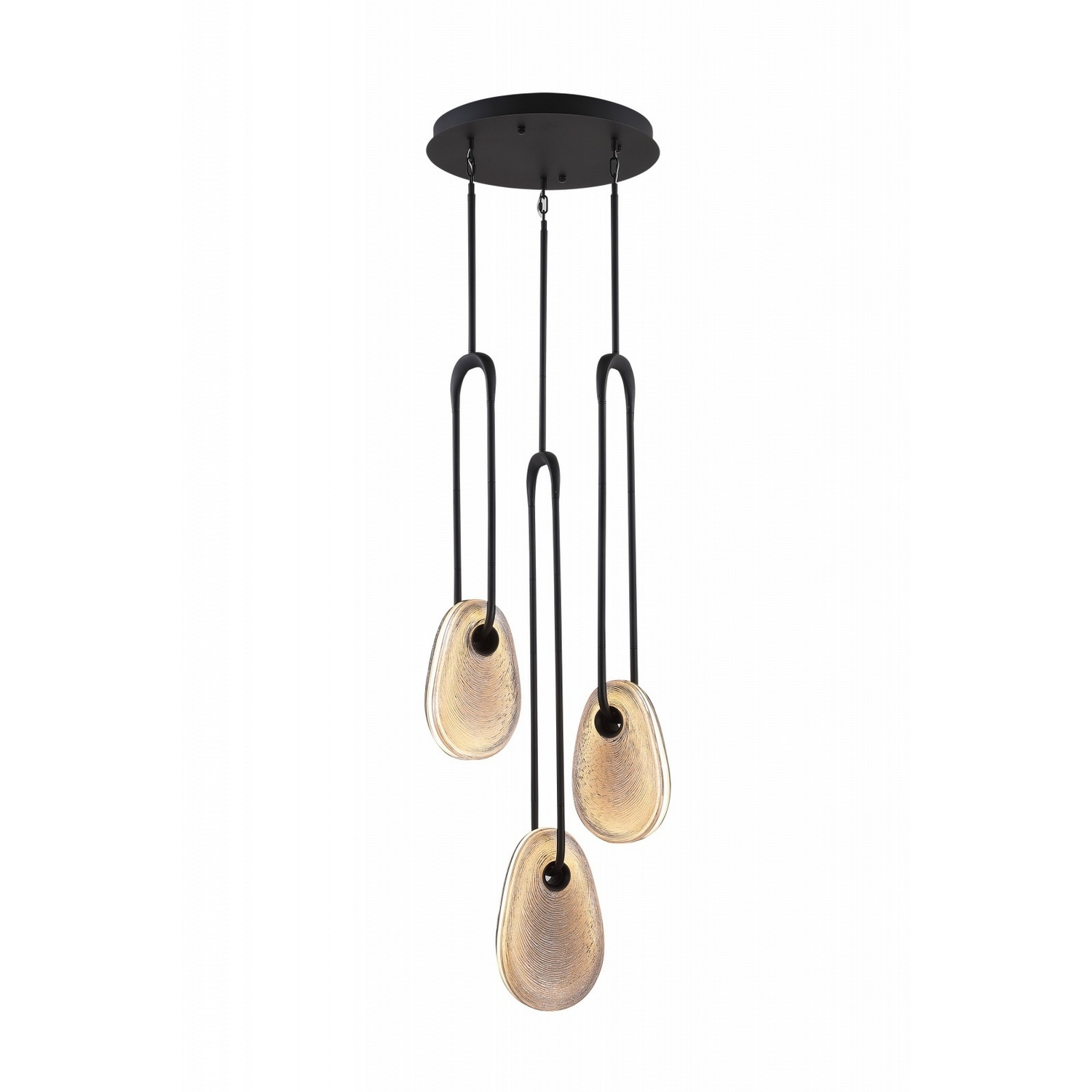 Matte Black LED Pendant from the Palmea Collection
