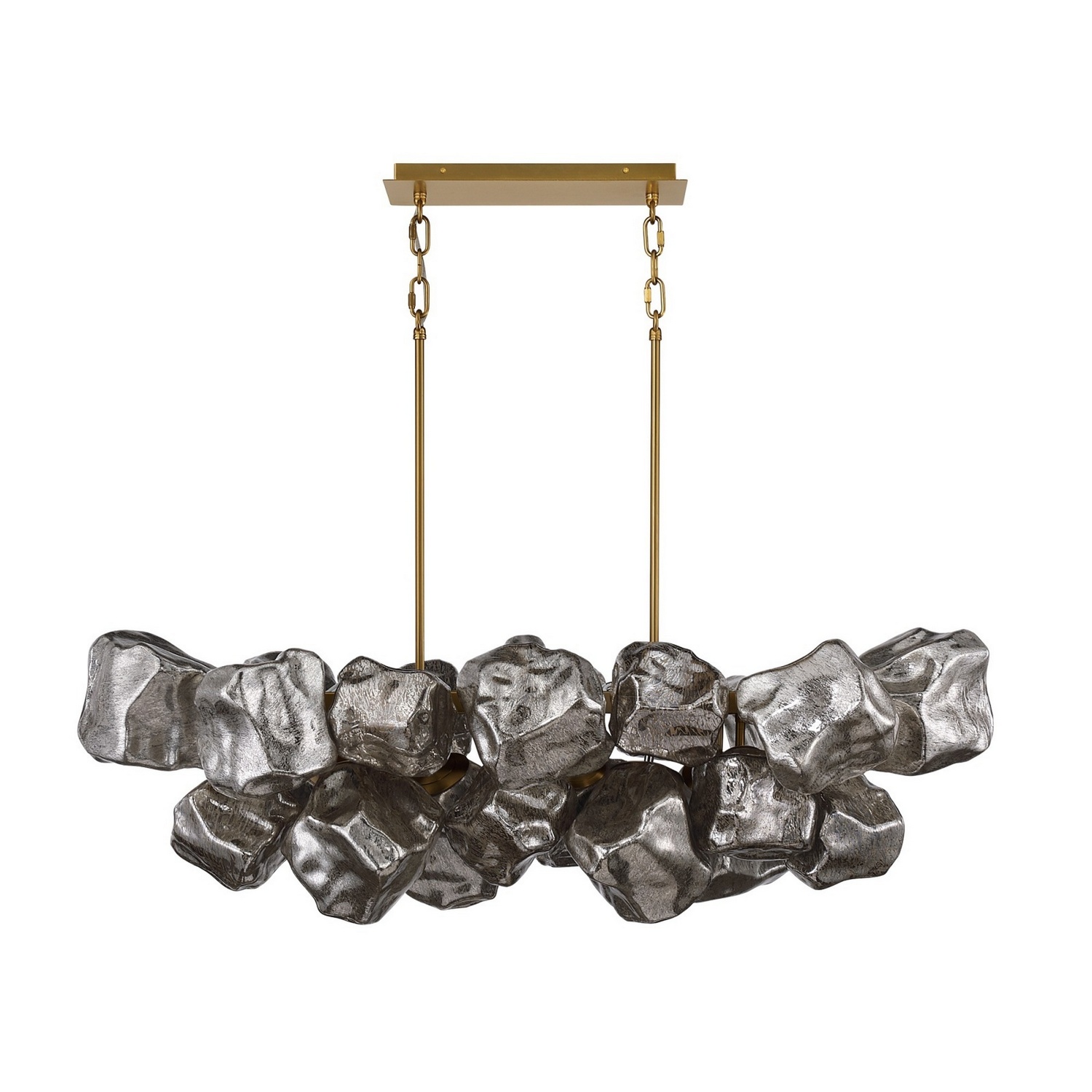 Aged Brass Chandelier from the Rockefeller Collection