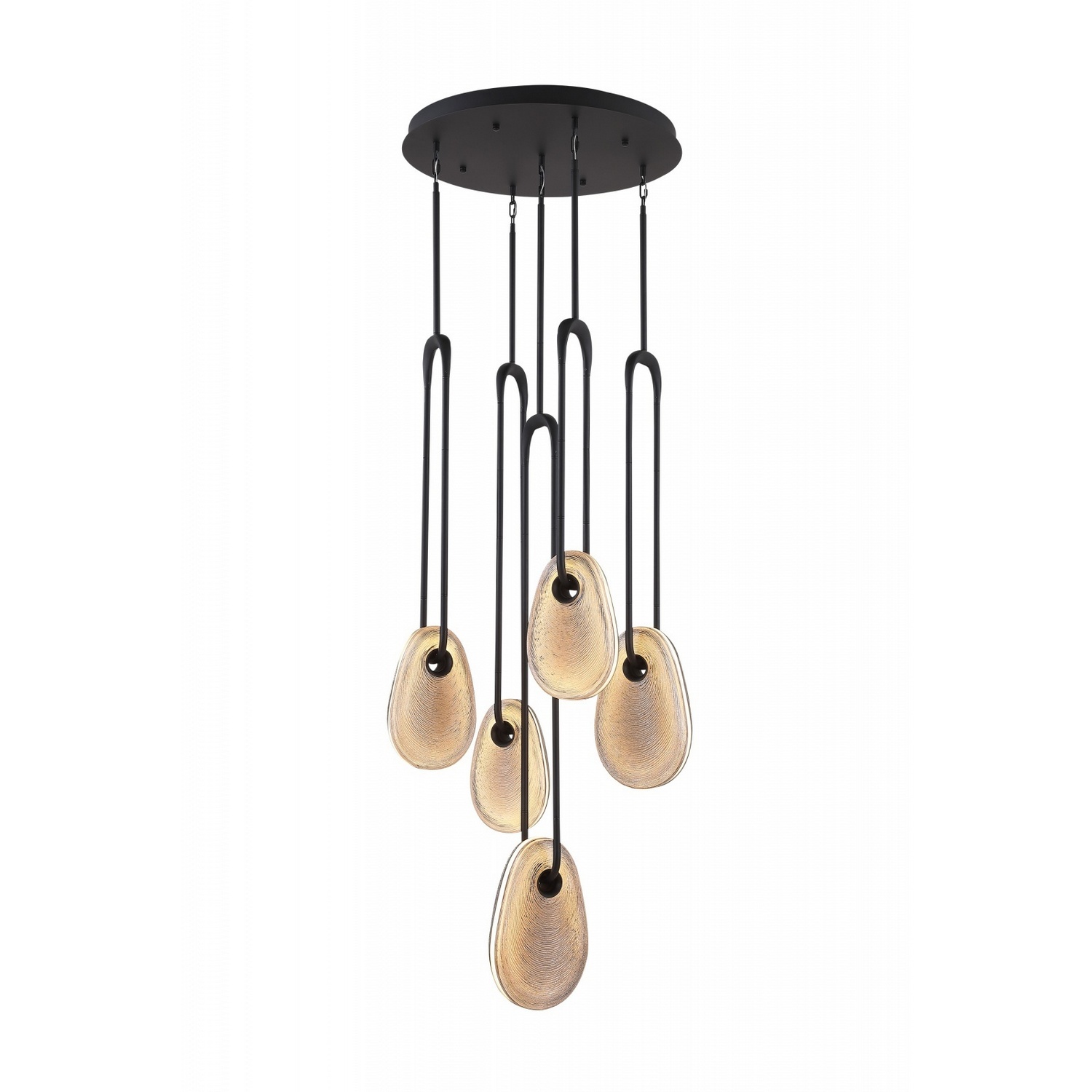 Matte Black LED Pendant from the Palmea Collection