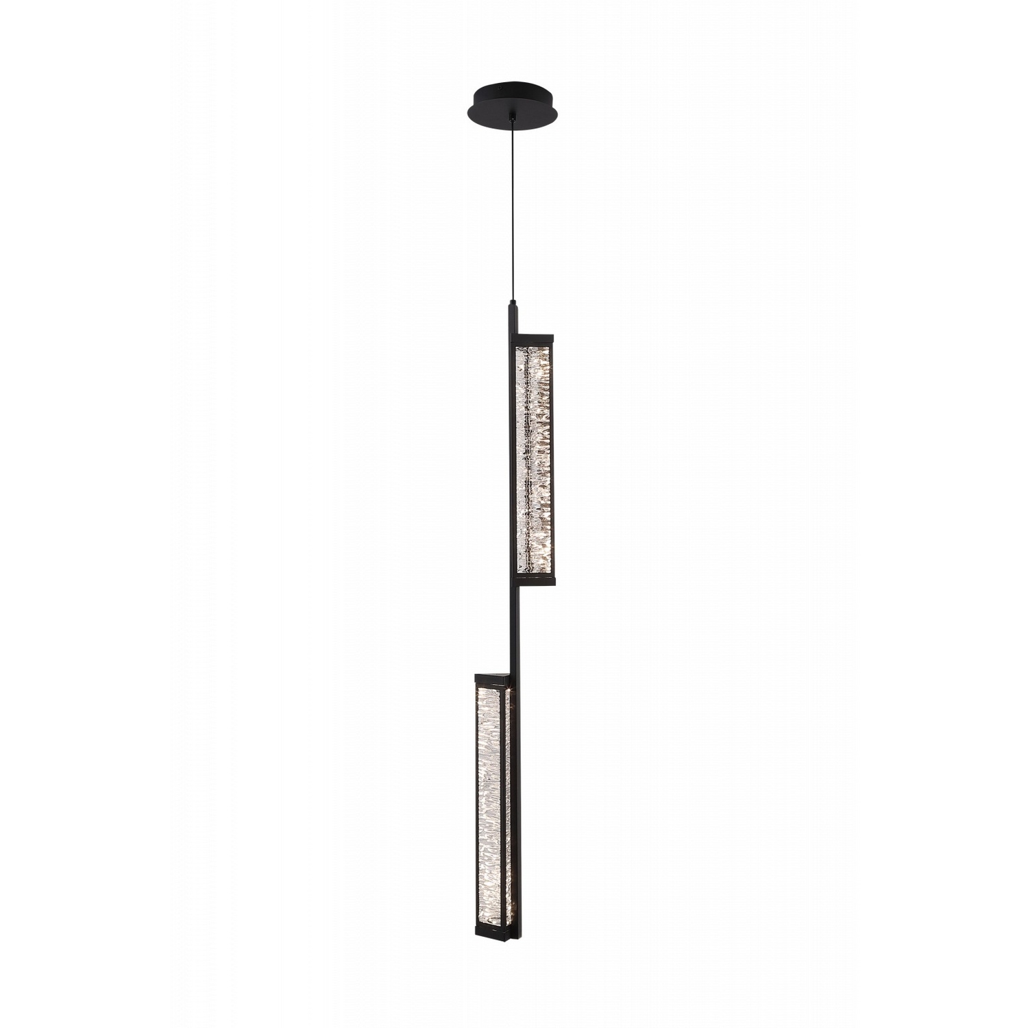 Matte Black LED Pendant from the Metropole Collection
