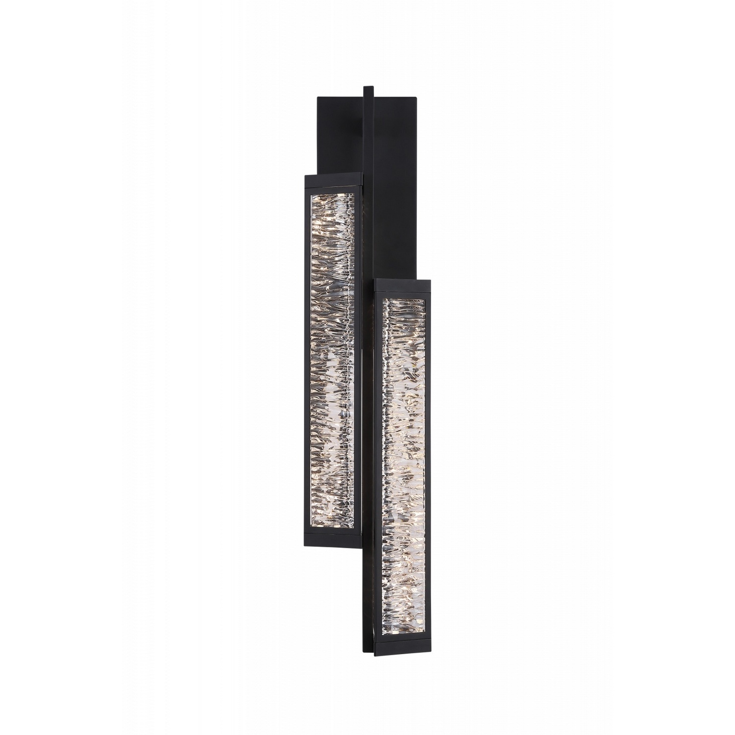 Matte Black LED Wall Sconce from the Metropole Collection