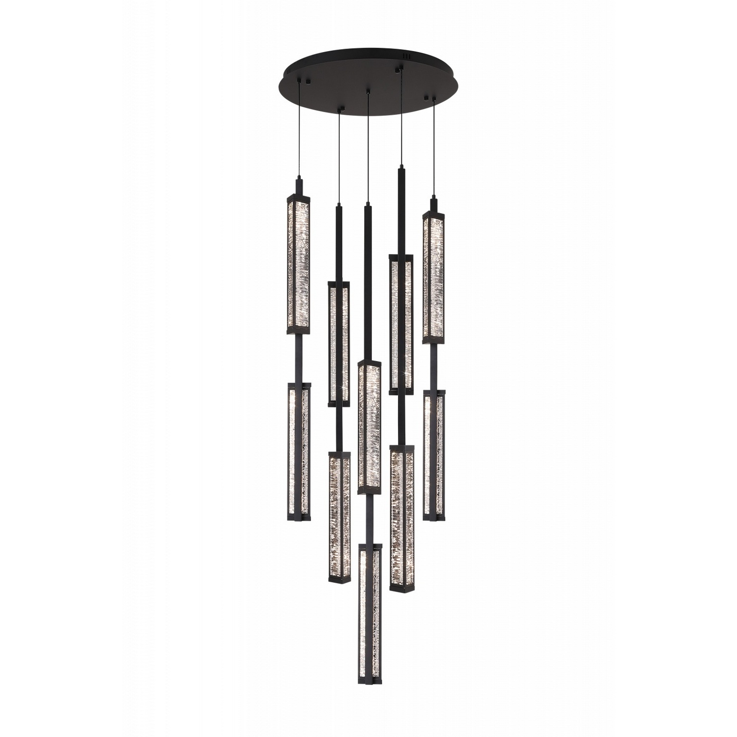 Matte Black LED Pendant from the Metropole Collection