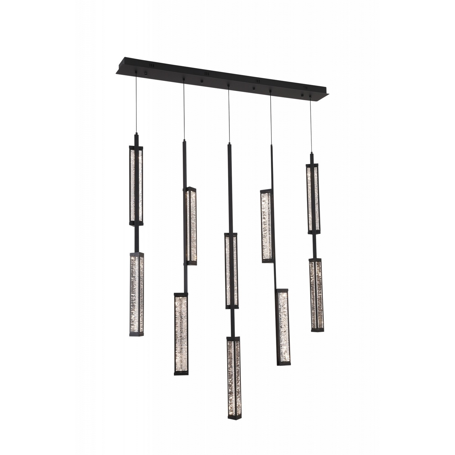 Matte Black LED Pendant from the Metropole Collection