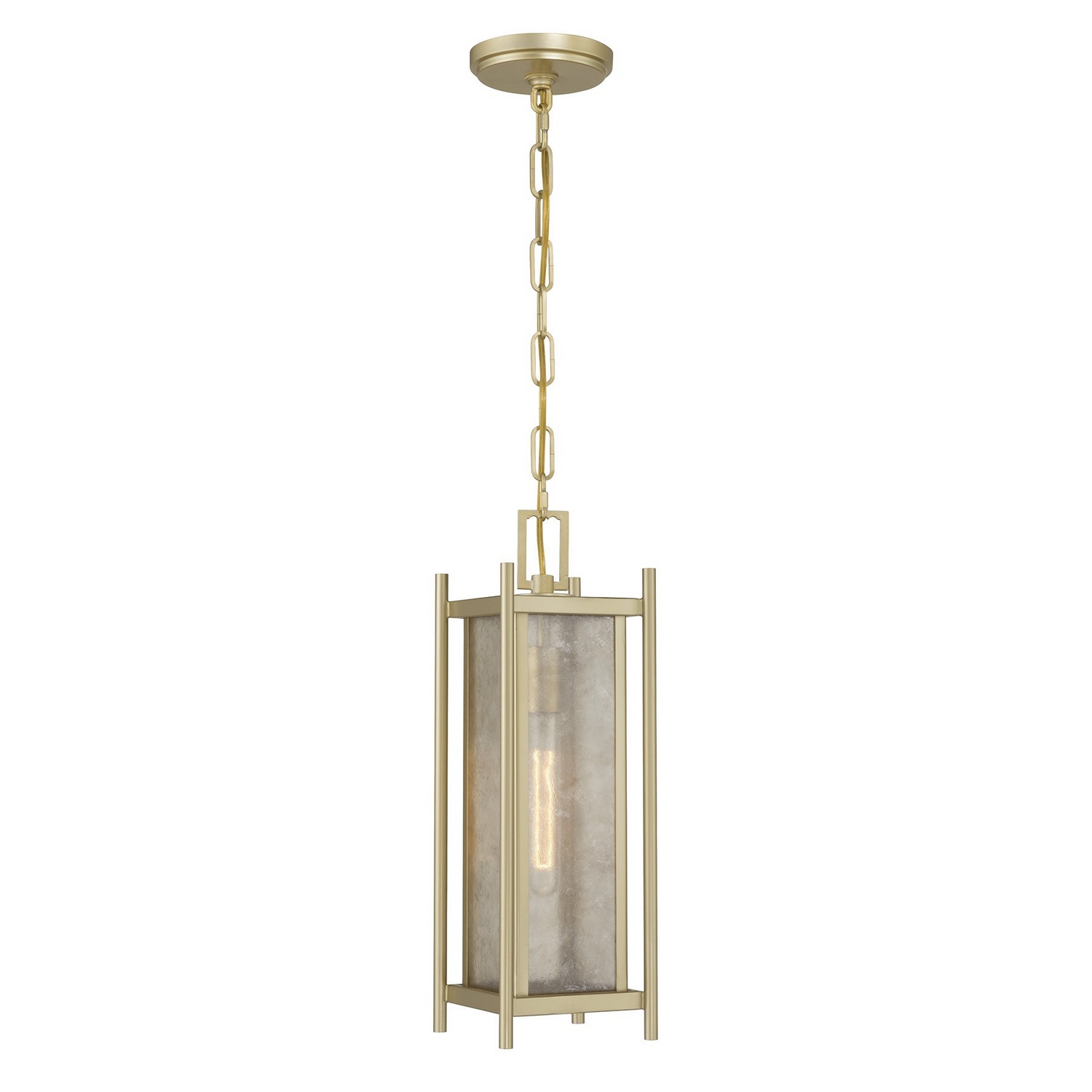 Photos - Floodlight / Street Light SAVOY House Jacobs 1-Light Outdoor Hanging Lantern in Serene Brass 5-3806-344 