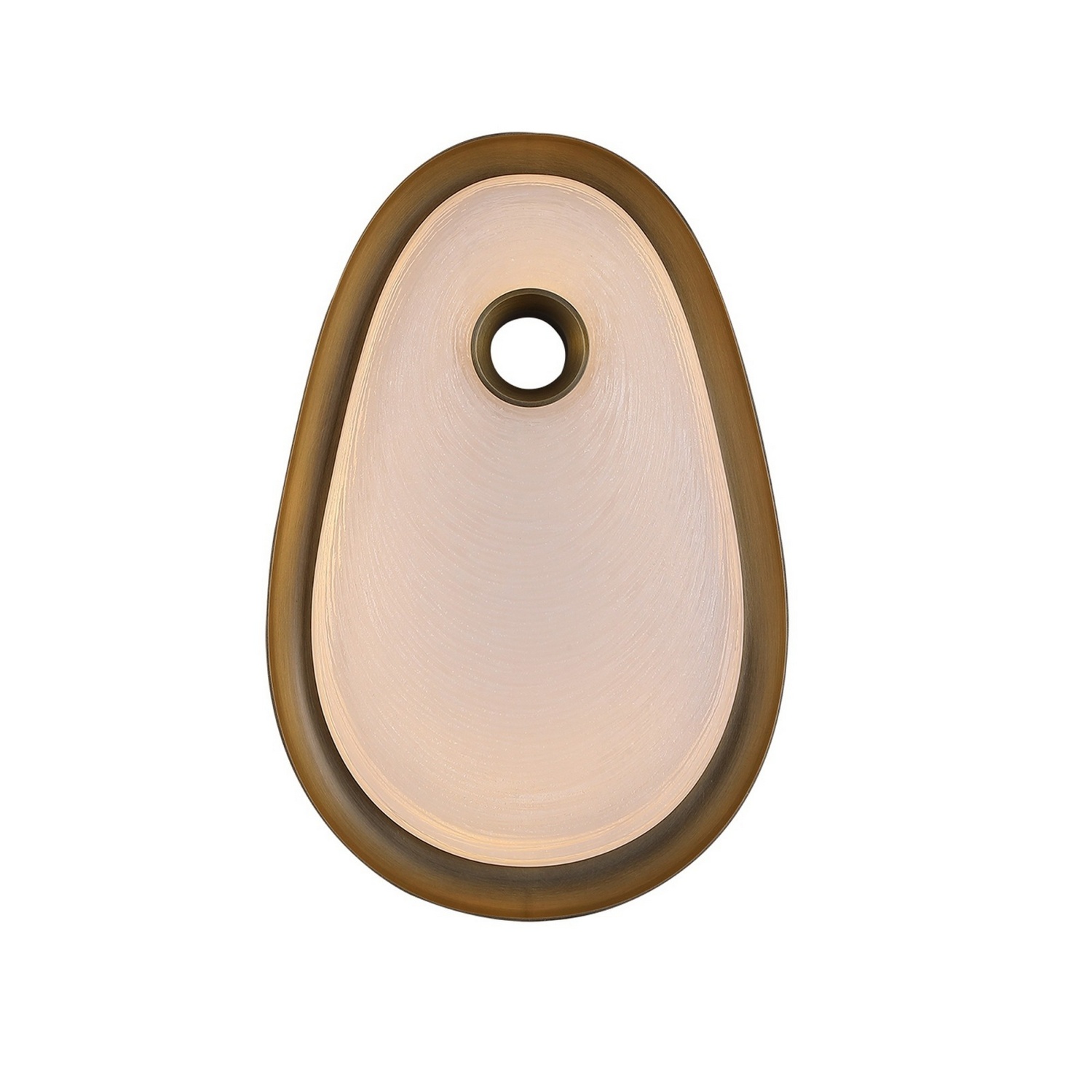 Aged Brass LED Wall Sconce from the Palmea Collection