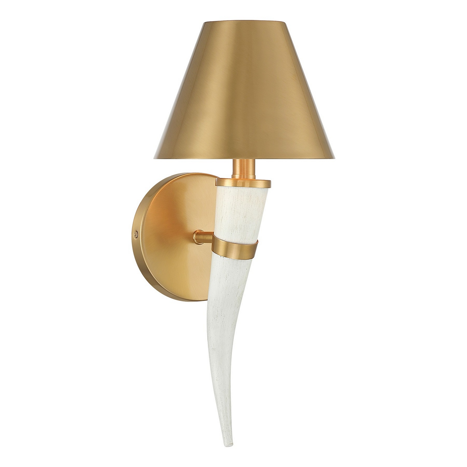 Photos - Chandelier / Lamp SAVOY House Hearne 1-Light Wall Sconce in Warm Brass by Dann Foley 9-6300-1-322 