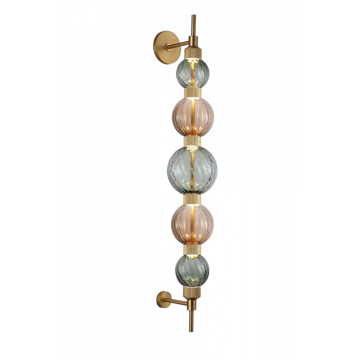 Aged Brass LED Wall Sconce from the Zayna Collection