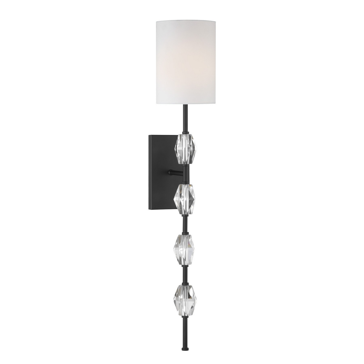 Photos - Chandelier / Lamp SAVOY House Sebring 1-Light Wall Sconce in Matte Black 9-9520-1-89 
