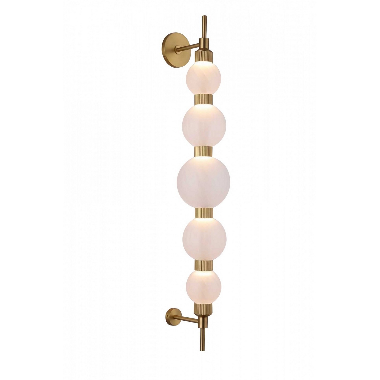 Aged Brass LED Wall Sconce from the Zayna Collection