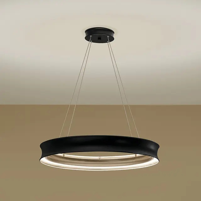 Photos - Chandelier / Lamp Kichler Black LED Chandelier from the Larousse Collection 52746BKLED 