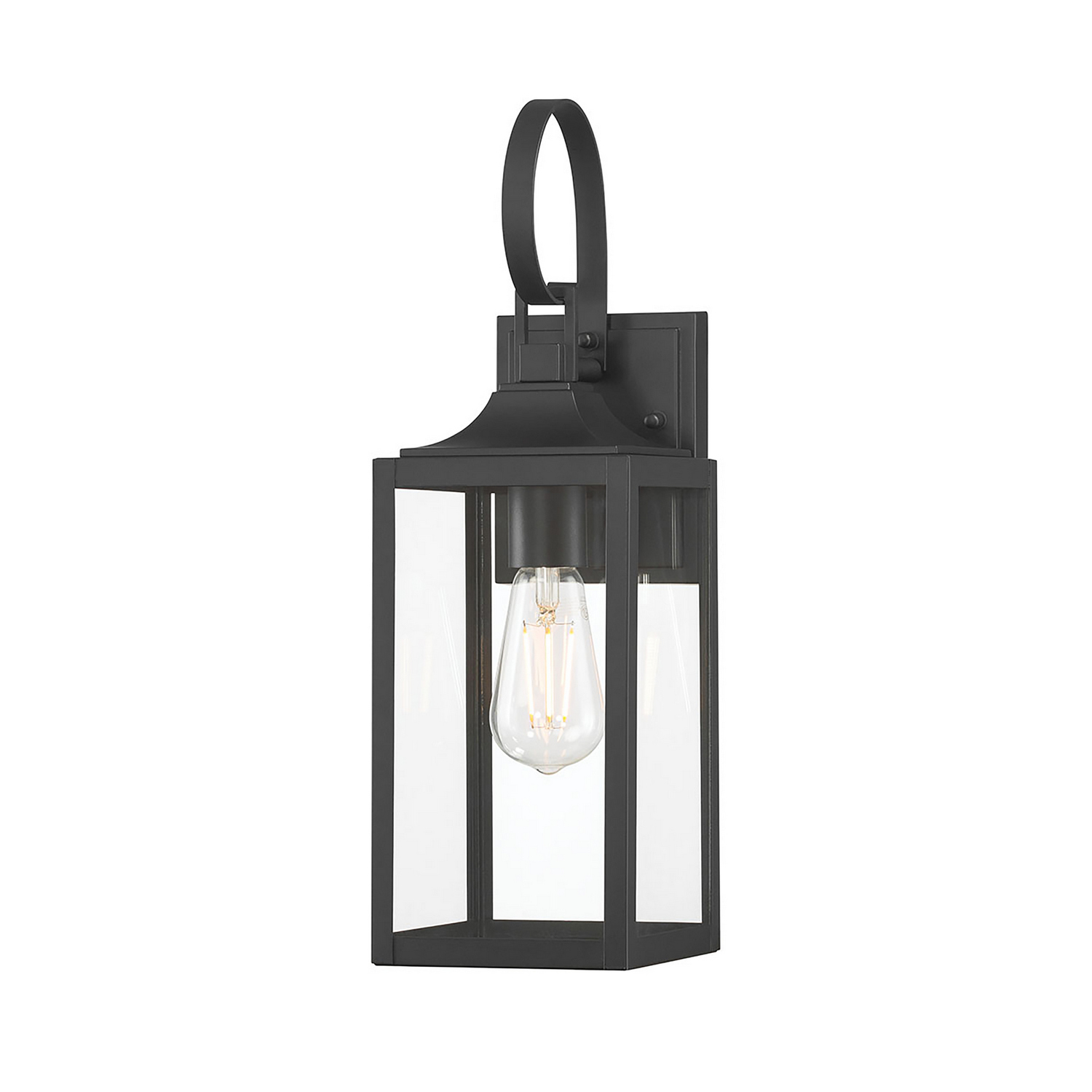 Photos - Chandelier / Lamp Millenium Millennium Lighting Powder Coated Black Lantern from the Halston Collection 402001-PBK